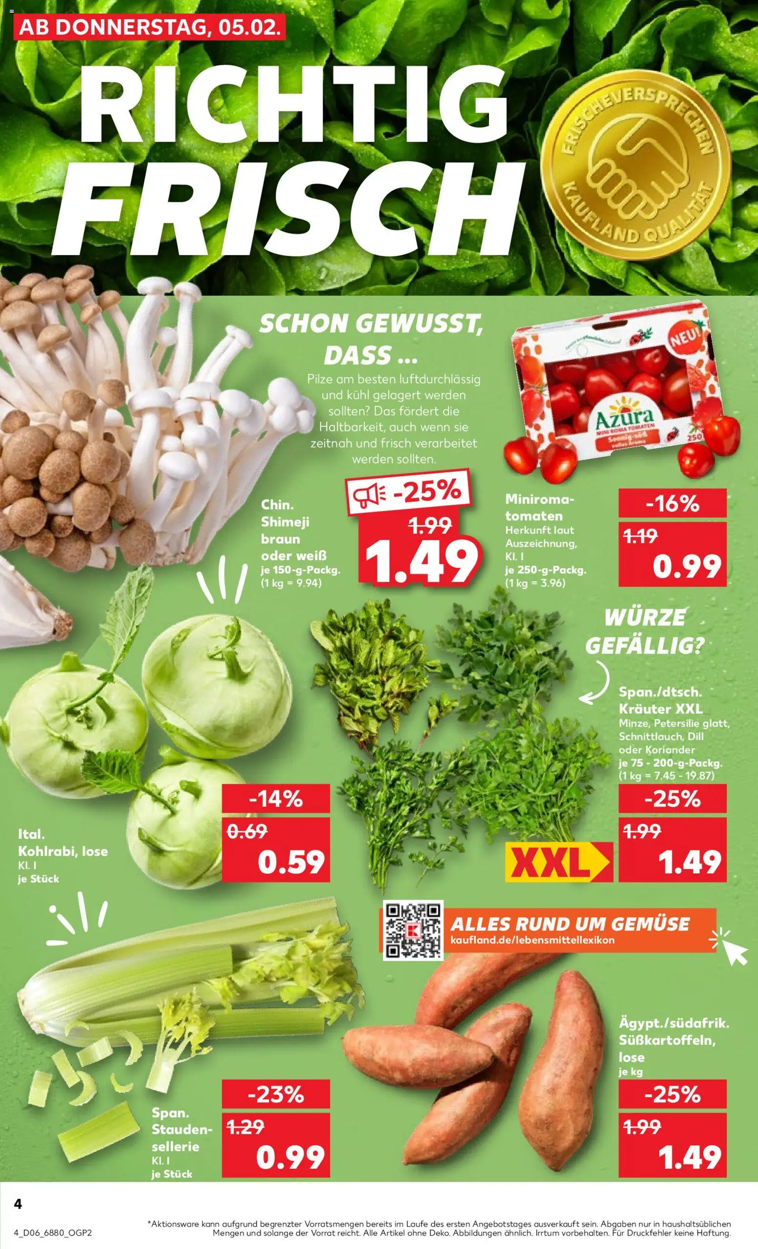 Kaufland prospekt Völklingen	 – gültig ab 05.02.2026 | Seite: 4 | Produkte: Tomaten, Gemüse, Petersilie, Dill