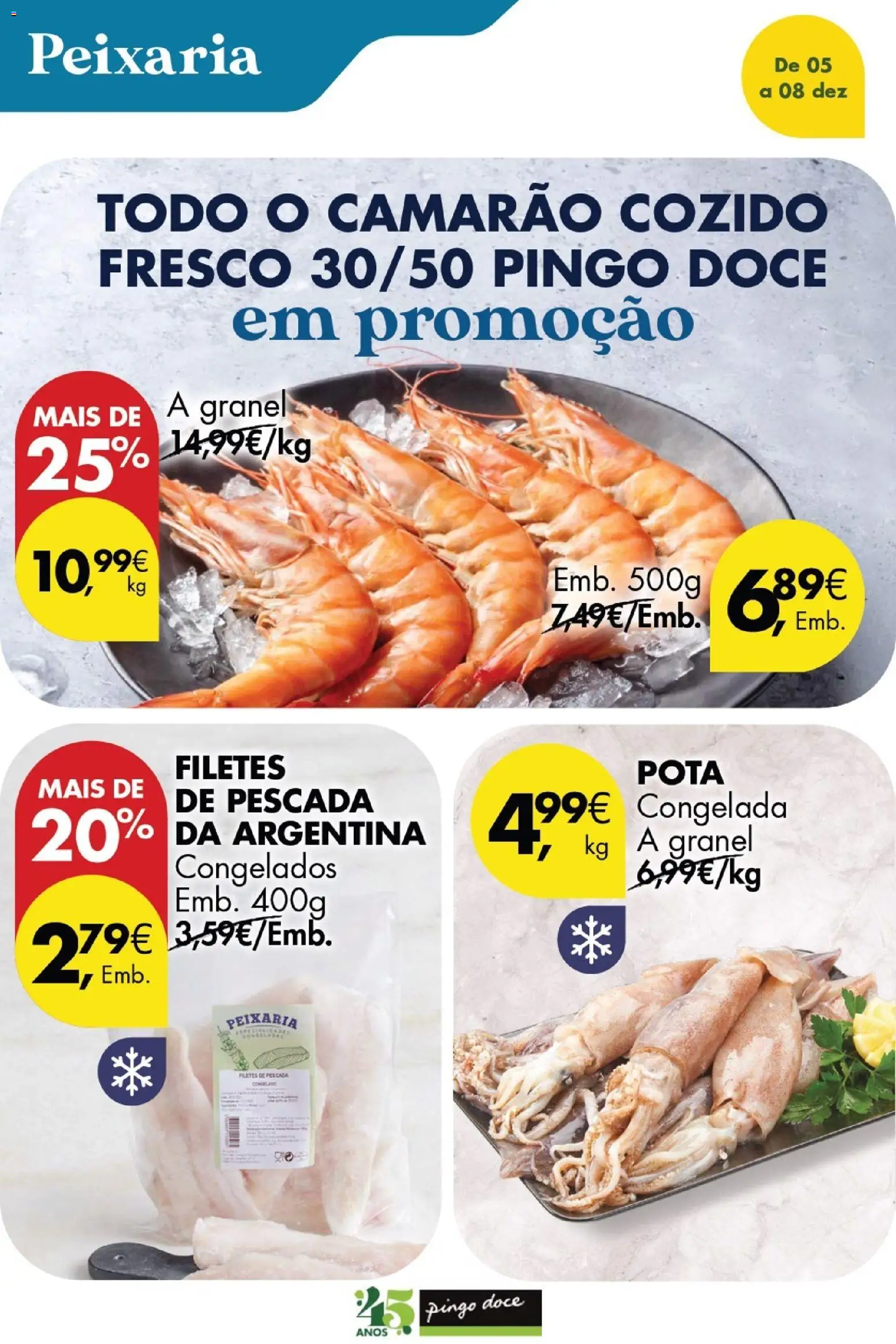 Pingo Doce Poupe este Fim de Semana │ válido de 05.12.2025 | Página: 4 | Produtos: Pescada, Camarão