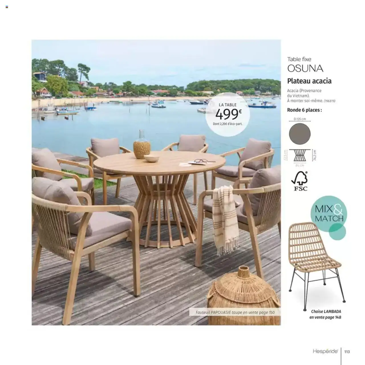  | Page: 113 | Produits: Plateau, Fauteuil, Table, Chaise