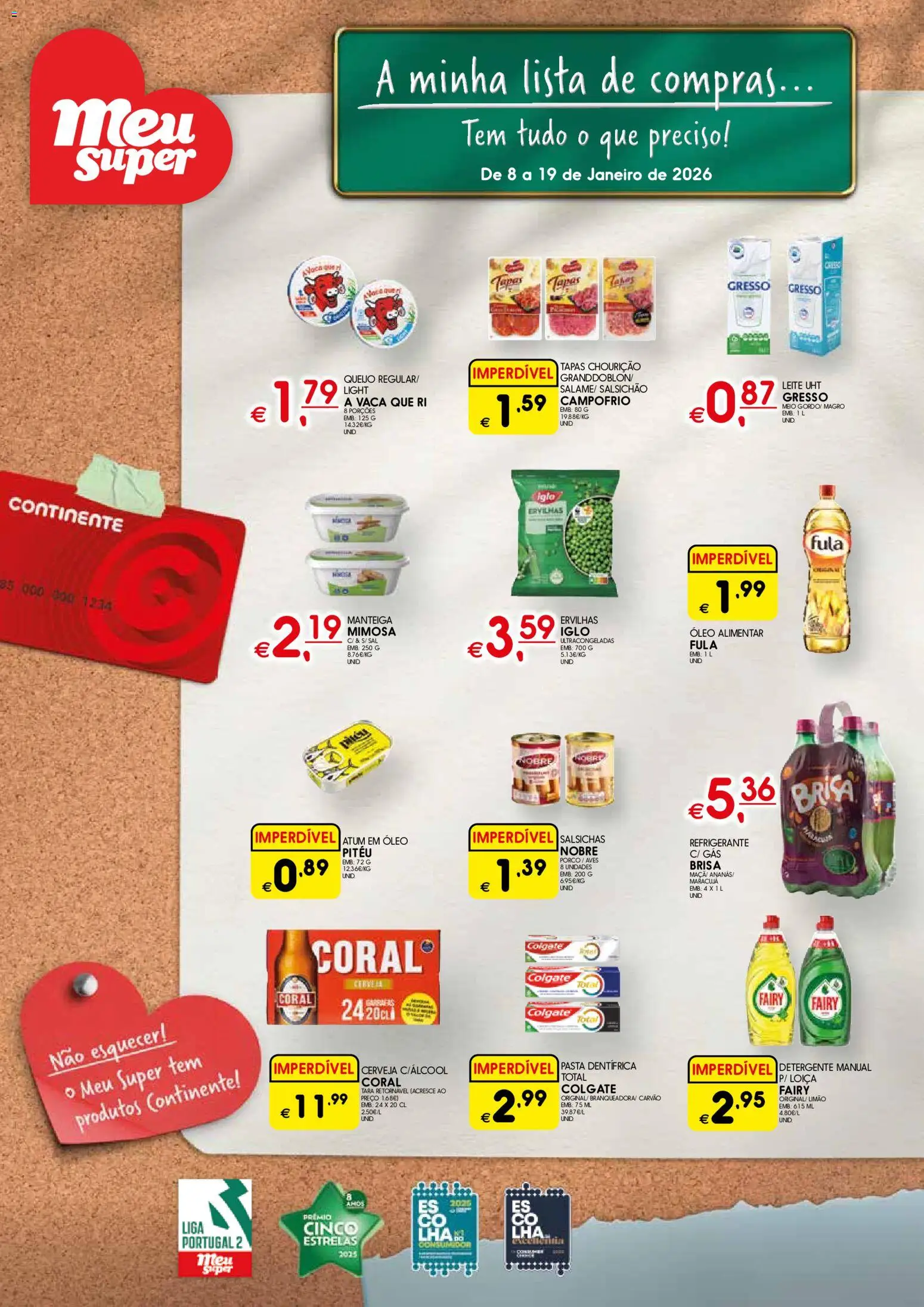 Meu Super - Madeira │ válido de 08.01.2026 | Página: 1 | Produtos: Refrigerante, Atum, Leite, Queijo