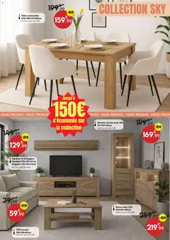 Maxi Bazar - Prévisualisation de Maxi Bazar - Catalogue mobilier valide à partir de 30.03.2026 | Page: 3 | Produits: Meuble, Vitrine, Table extensible, Étagère