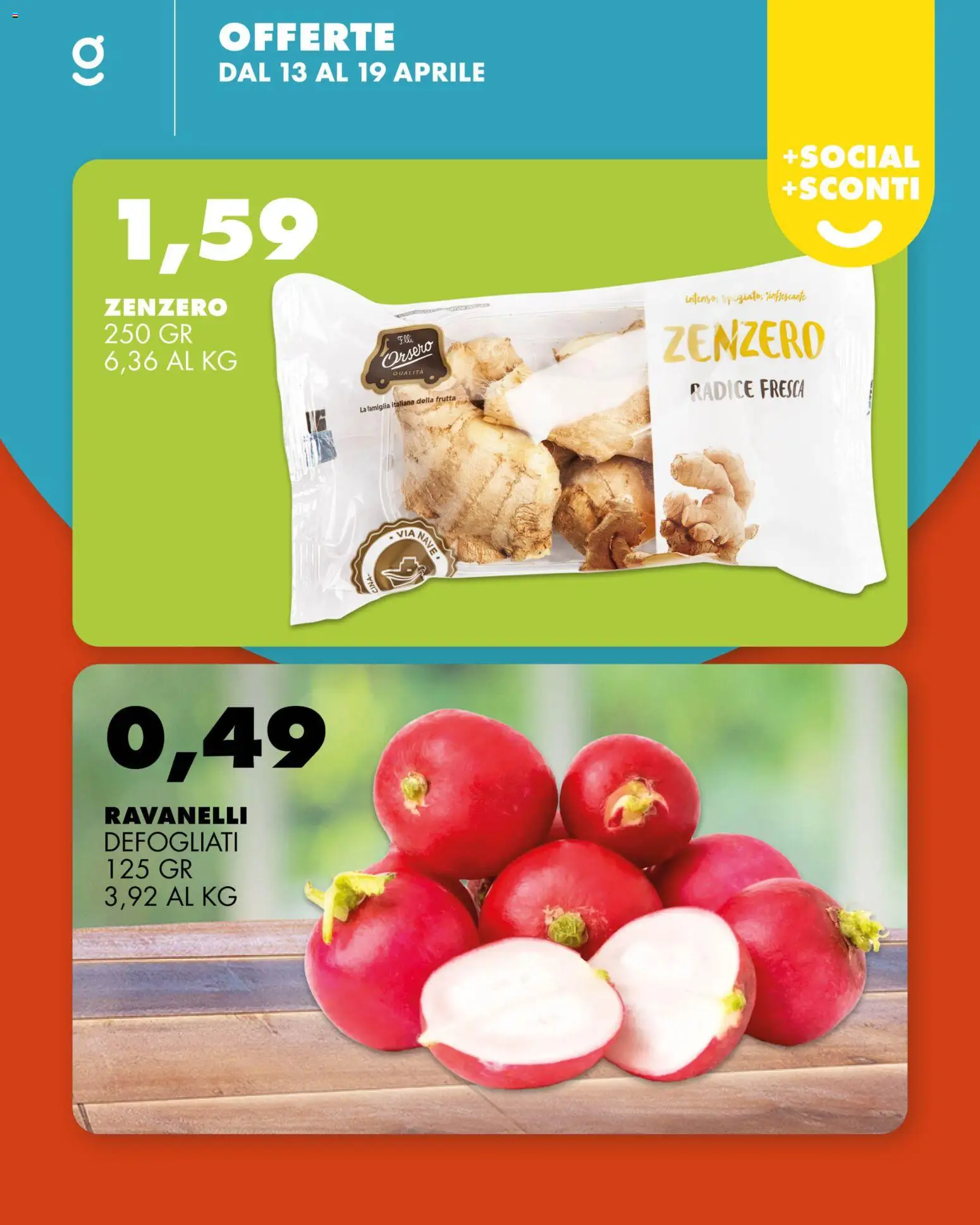 Volantino GECOP del 13.04.2026 | Pagina: 2 | Prodotti: Frutta, Ravanelli