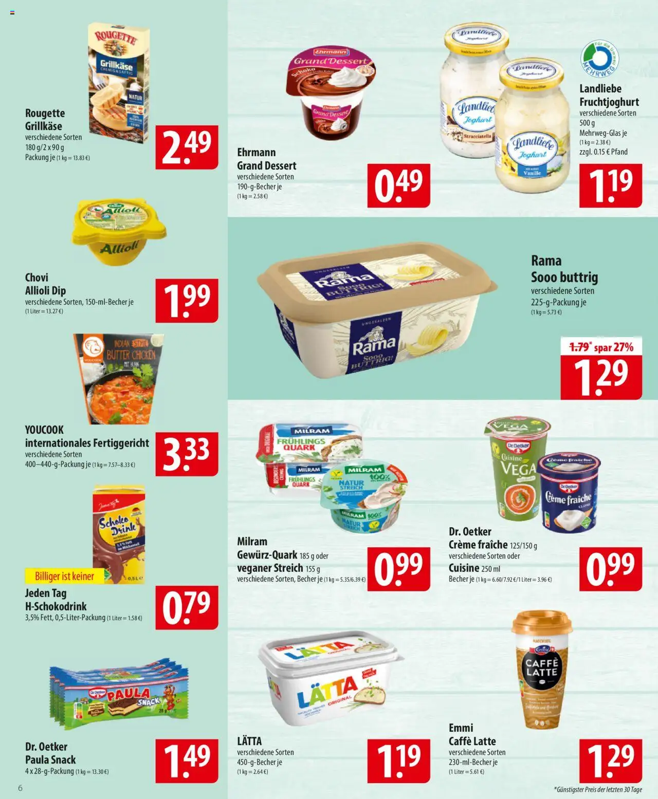 Famila Prospekt 	 - gültig ab dem 23.06.2025 | Seite: 6 | Produkte: Butter, Ehrmann grand dessert, Fruchtjoghurt, Creme