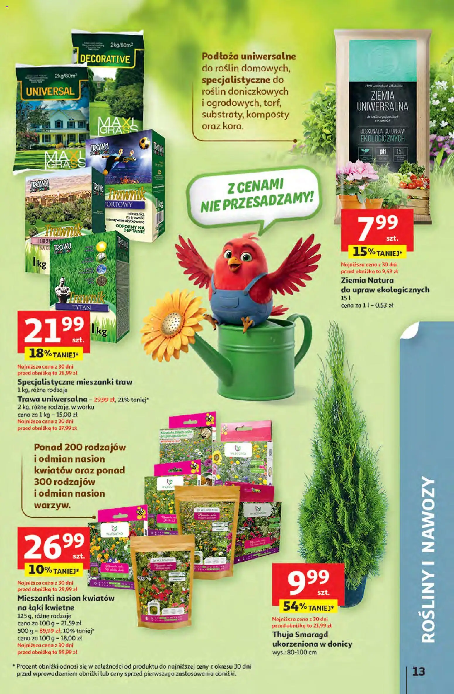 Auchan gazetka - Strefa Relaksu Hipermarket od 09.04.2026 | Strona: 13 | Produkty: Ziemia, Rosliny