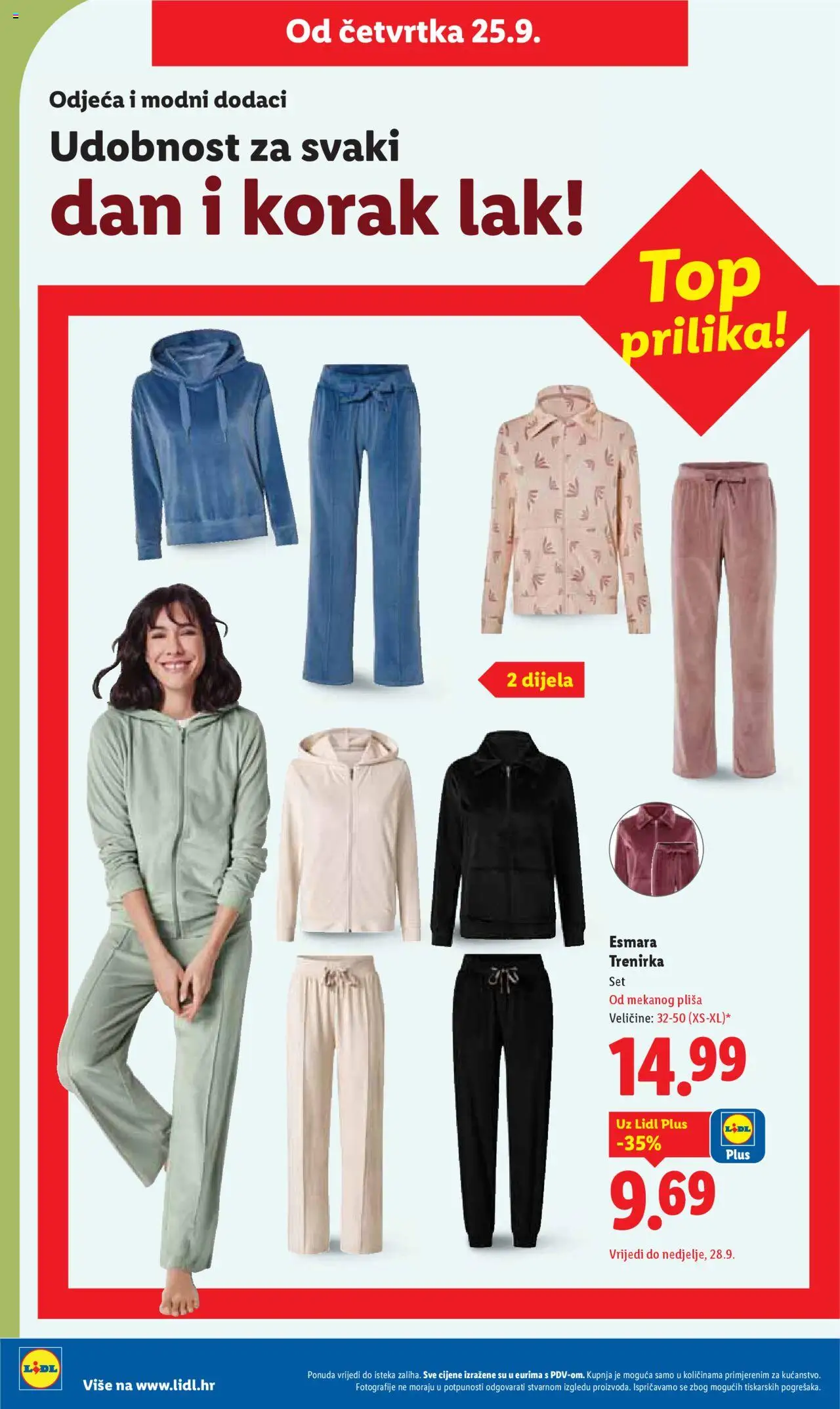 Lidl katalog | vrijedi od 22.09.2025 | Stranica: 50 | Proizvodi: Odjeća, Trenirka