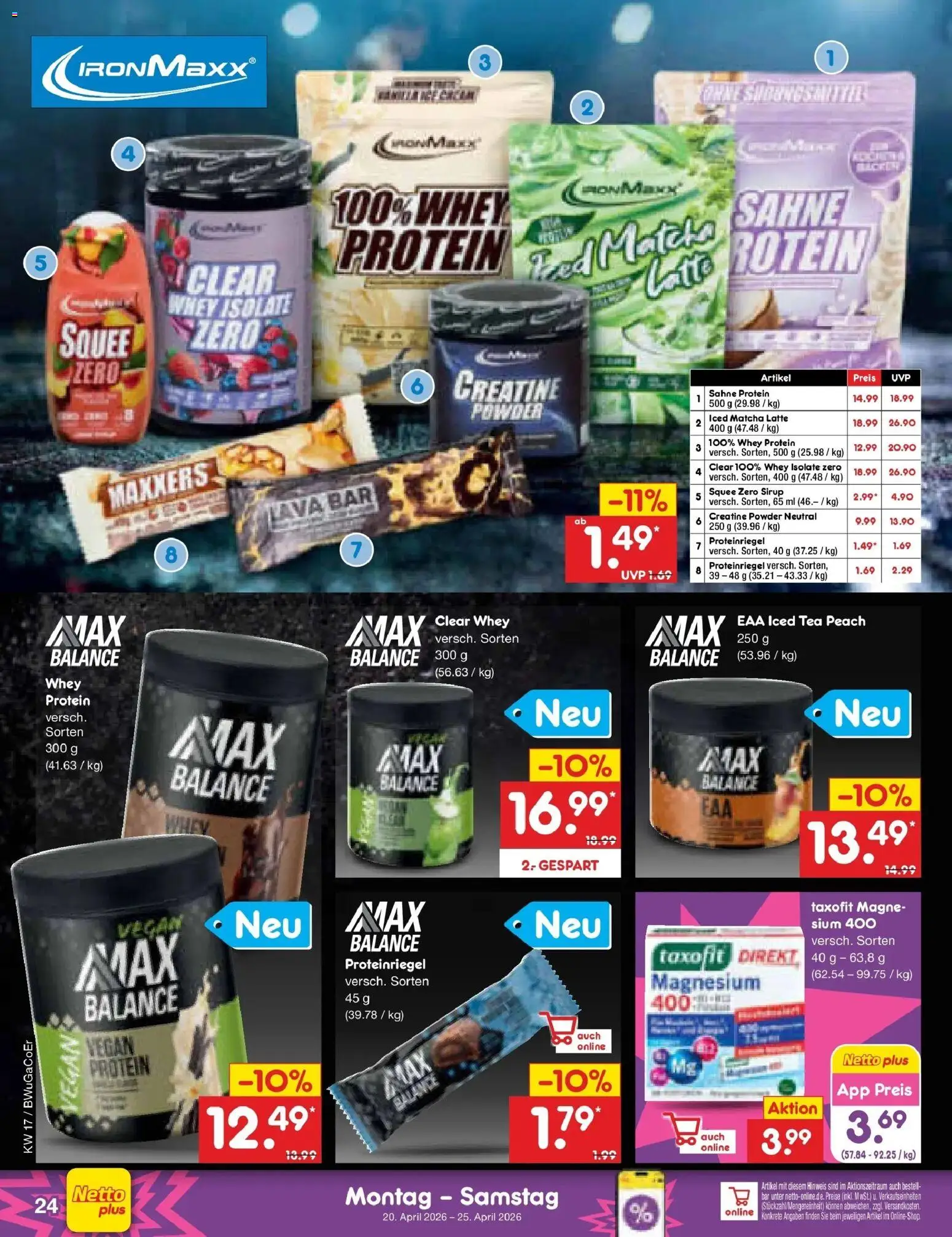 Netto Marken-Discount Prospekt Bitterfeld-Wolfen	 – gültig ab 20.04.2026 | Seite: 34 | Produkte: Sirup, Sahne