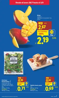 Lidl catálogo BCN │ válido desde el 28.07.2025 | Página: 3 | Productos: Espinaca, Queso, Ensalada, Ρούτερ
