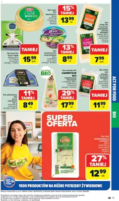 Pogląd oferty "Carrefour Gazetka - Act for food" - ważna od 03.11.2025 | Strona: 19 | Produkty: Ser żółty, Ser kozi, Ser, Gorgonzola
