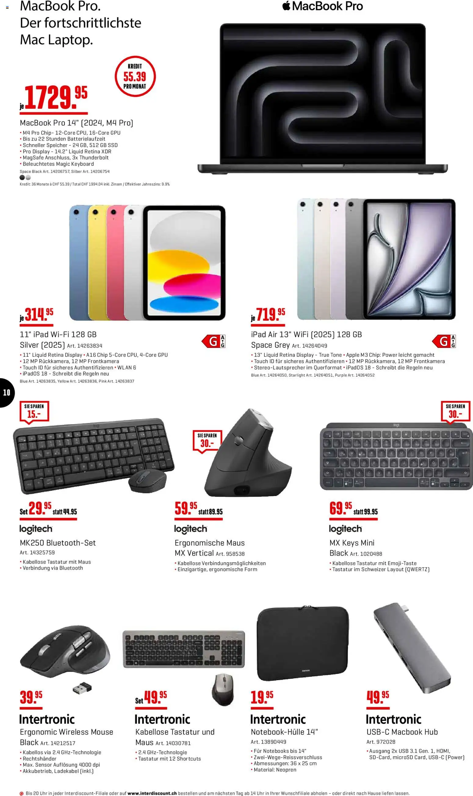 Interdiscount Aktionen – gültig ab 23.02.2026 | Seite: 10 | Produkte: Ladekabel, Tastatur, Maus, Usb