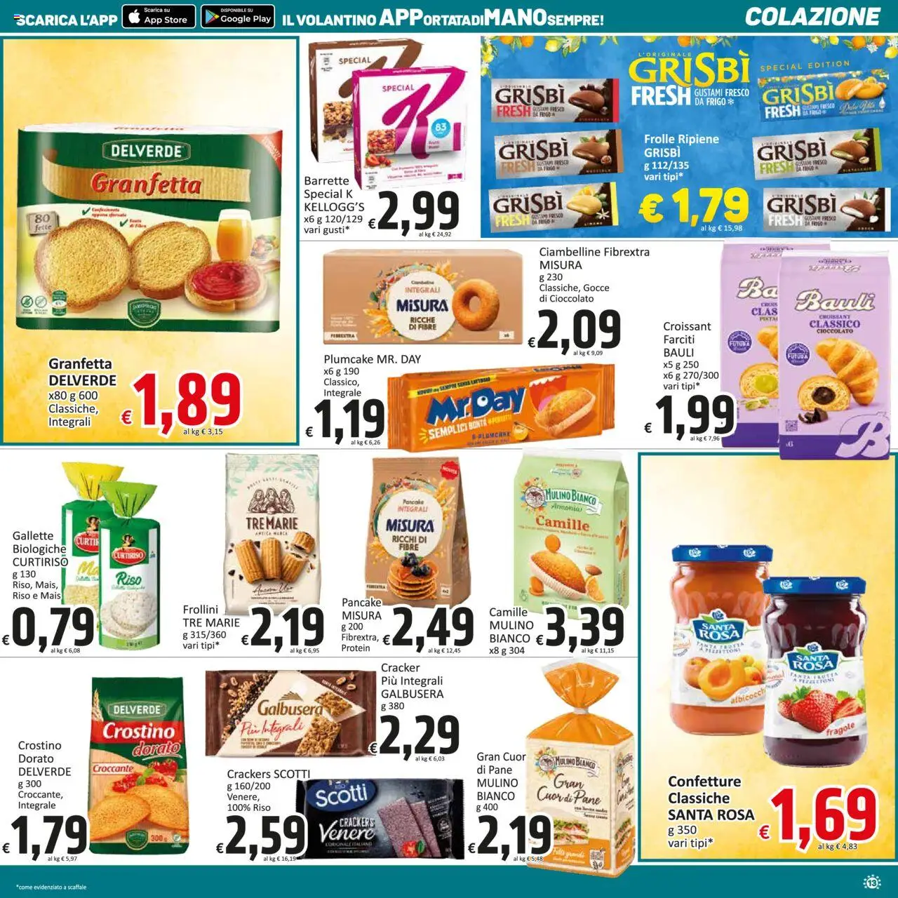 Volantino Paghi Poco del 19.08.2025 | Pagina: 13 | Prodotti: Crackers, Gallette, Mais, Croissant