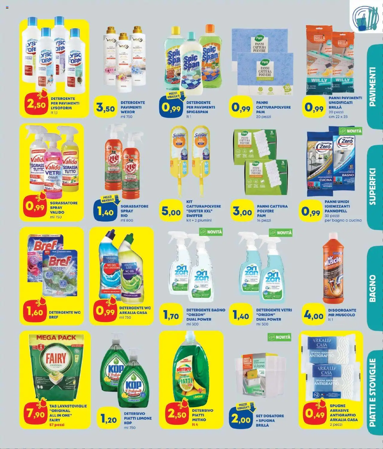 Volantino Panorama del 07.08.2025 | Pagina: 7 | Prodotti: Spugna, Detergente, Lavastoviglie, WC