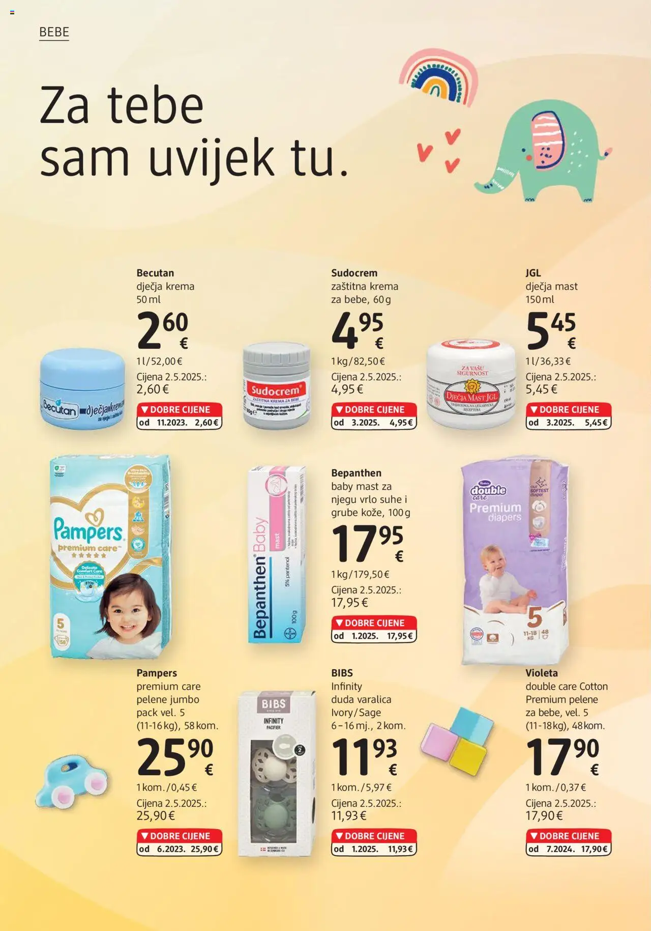 DM katalog | vrijedi od 01.08.2025 | Stranica: 22 | Proizvodi: Pelene, Krema, Pampers, Violeta