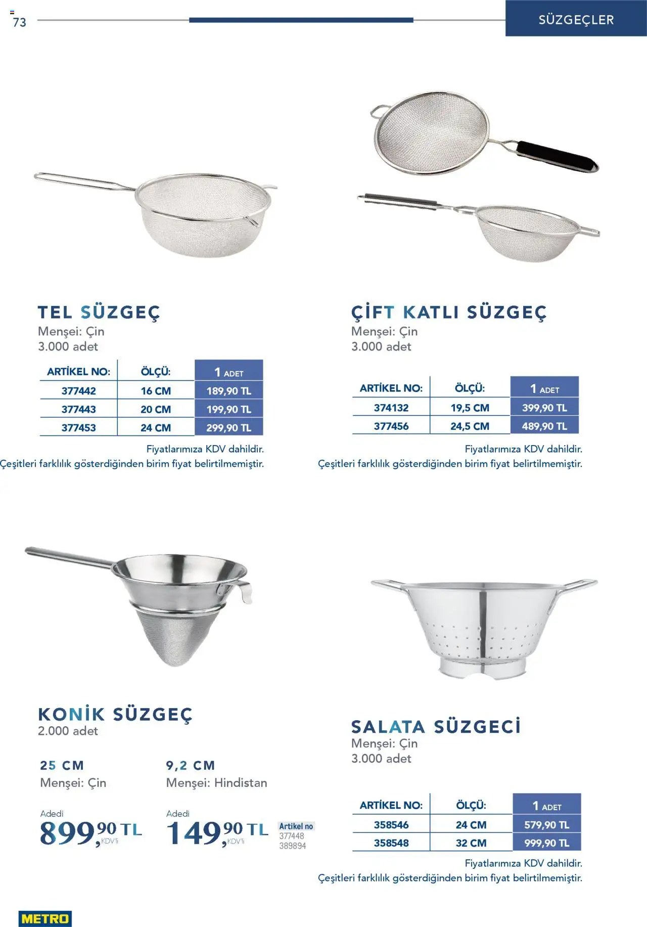 Metro Profesyonel Çözümler - 01.06.2025 tarihinden itibaren geçerlidir | Sayfa: 73 | Ürünler: Cin, Salata