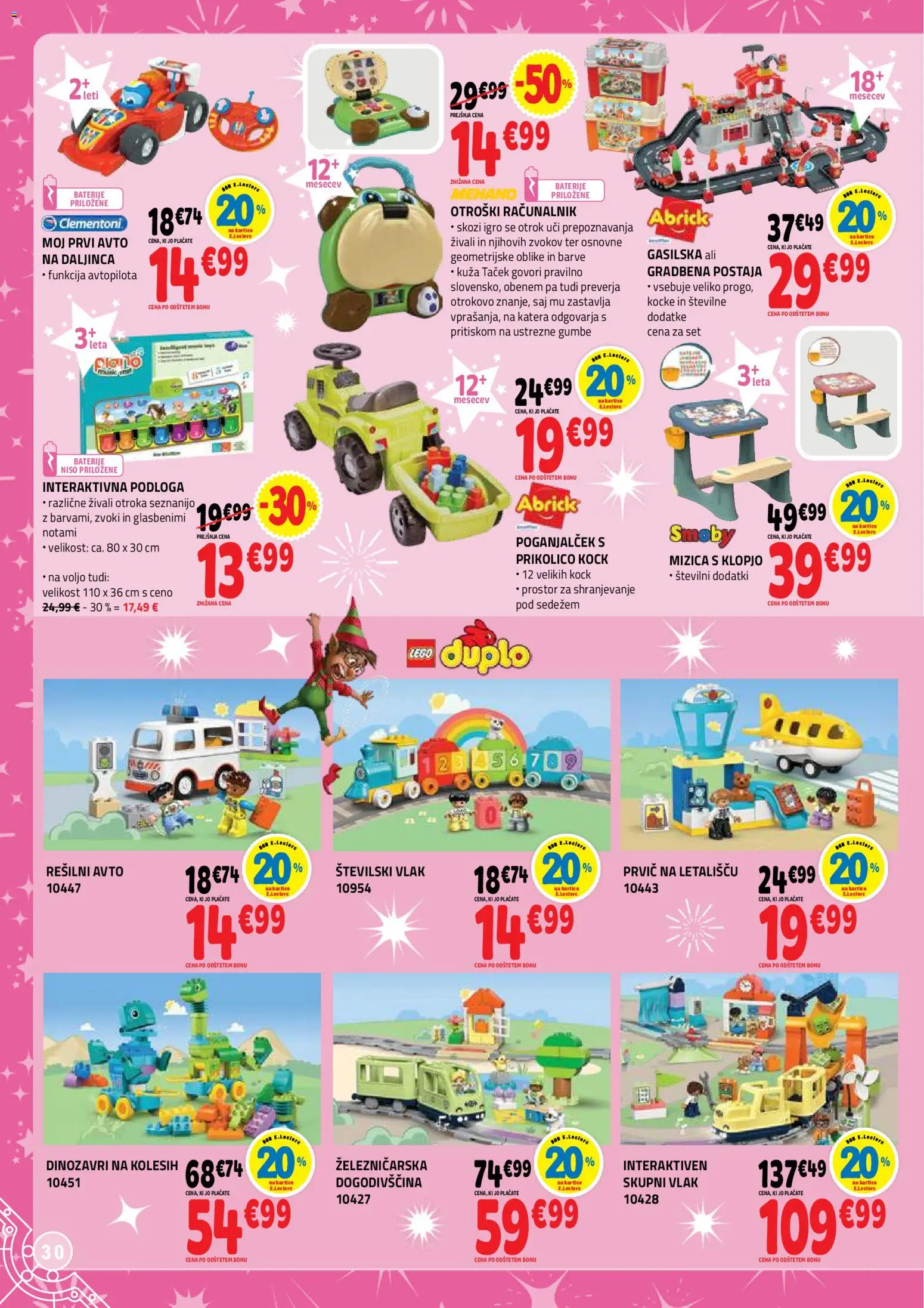 Novi E.leclerc katalog ponudbe – veljaven od 04.11.2025 | Stran: 30 | Izdelki: Racunalnik, Mizica, Baterije, Podloga