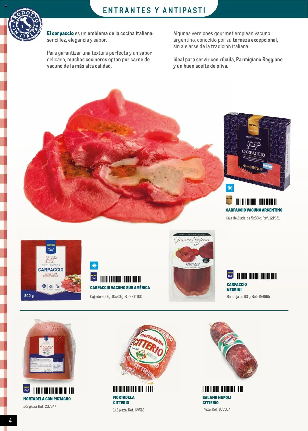 Makro - Restaurantes Italianos │ válido desde el 01.05.2025 | Página: 4 | Productos: Μπιμπερό, Salame, Robot, Caja