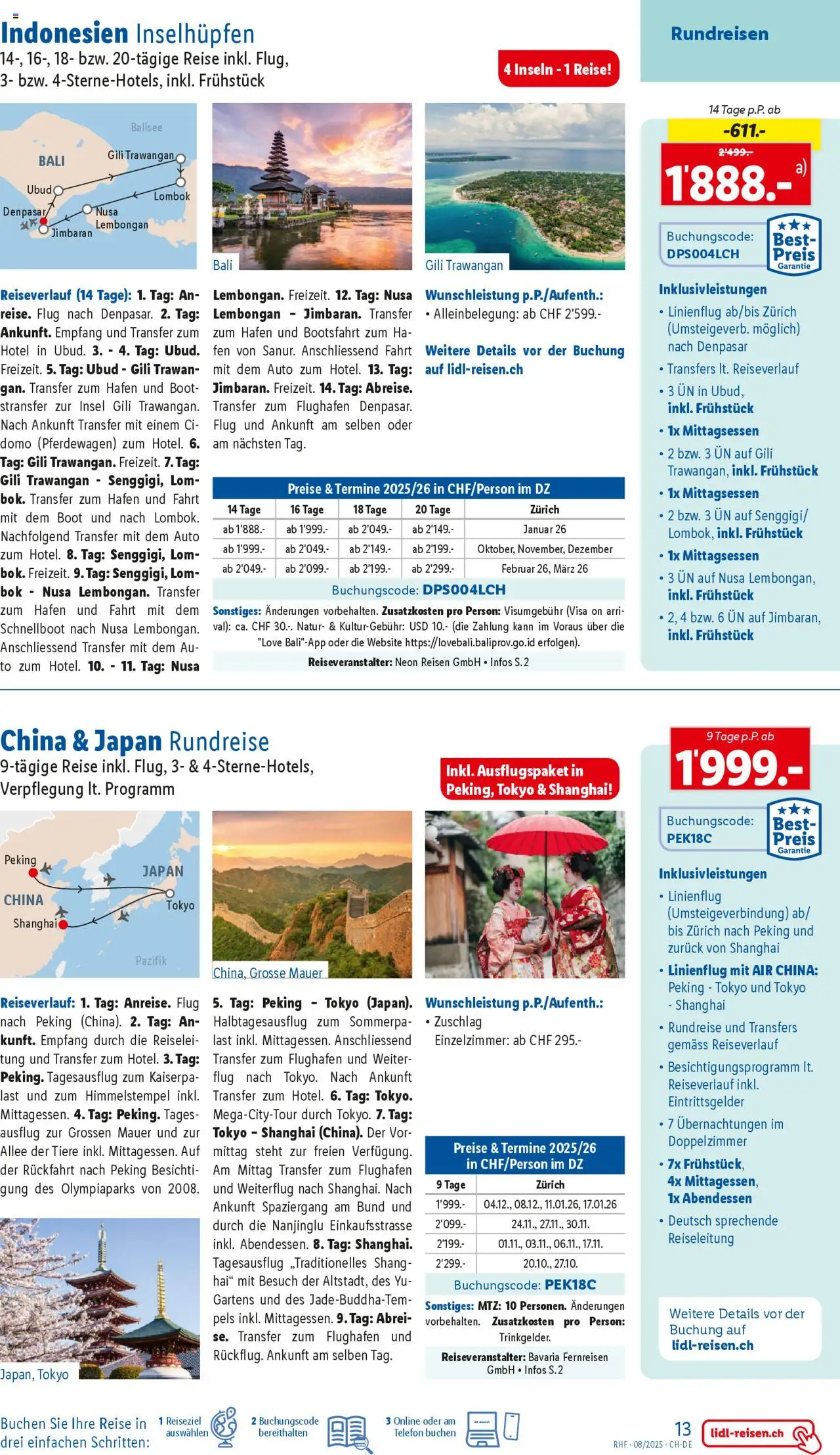 Lidl Aktionen Reisen August ab 30.07.2025 | Seite: 13 | Produkte: Telefon