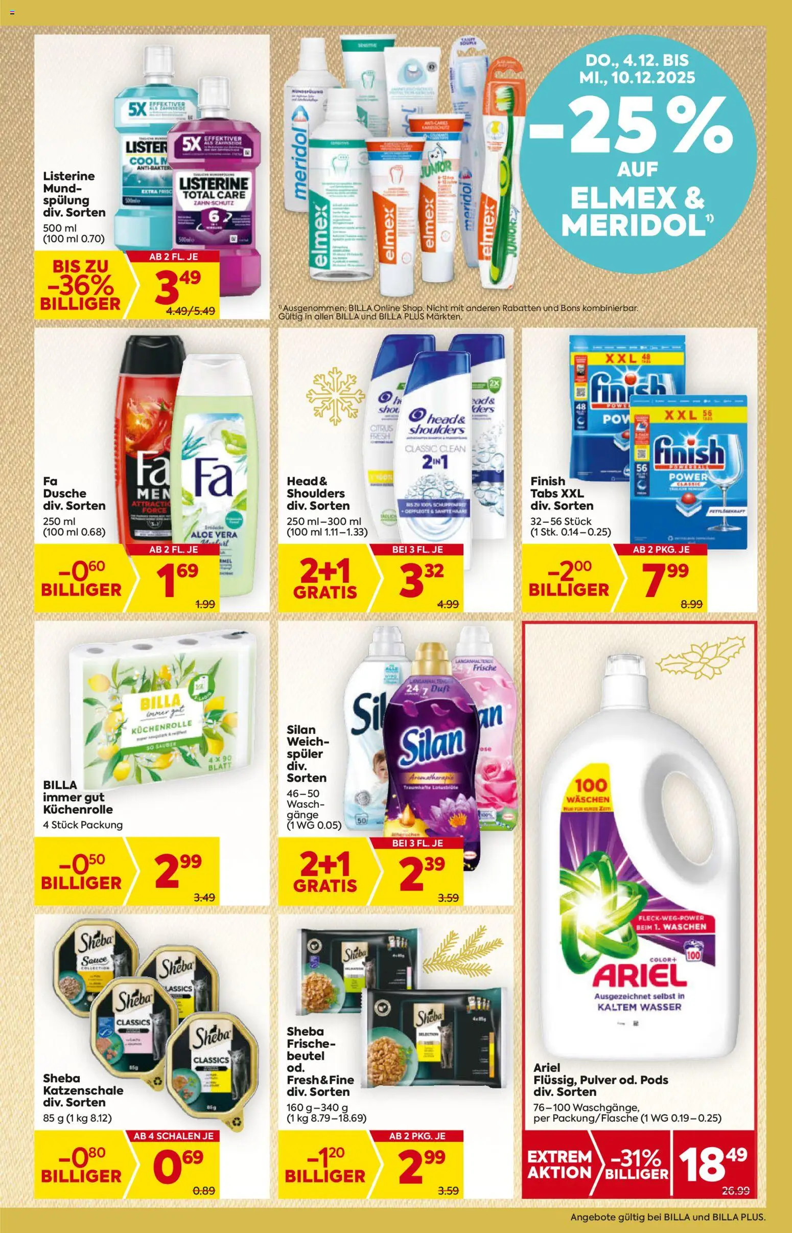Billa Flugblatt - Kärnten gültig ab 04.12.2025 | Seite: 19 | Produkte: Wasser, Dusche, Duft, Spülung