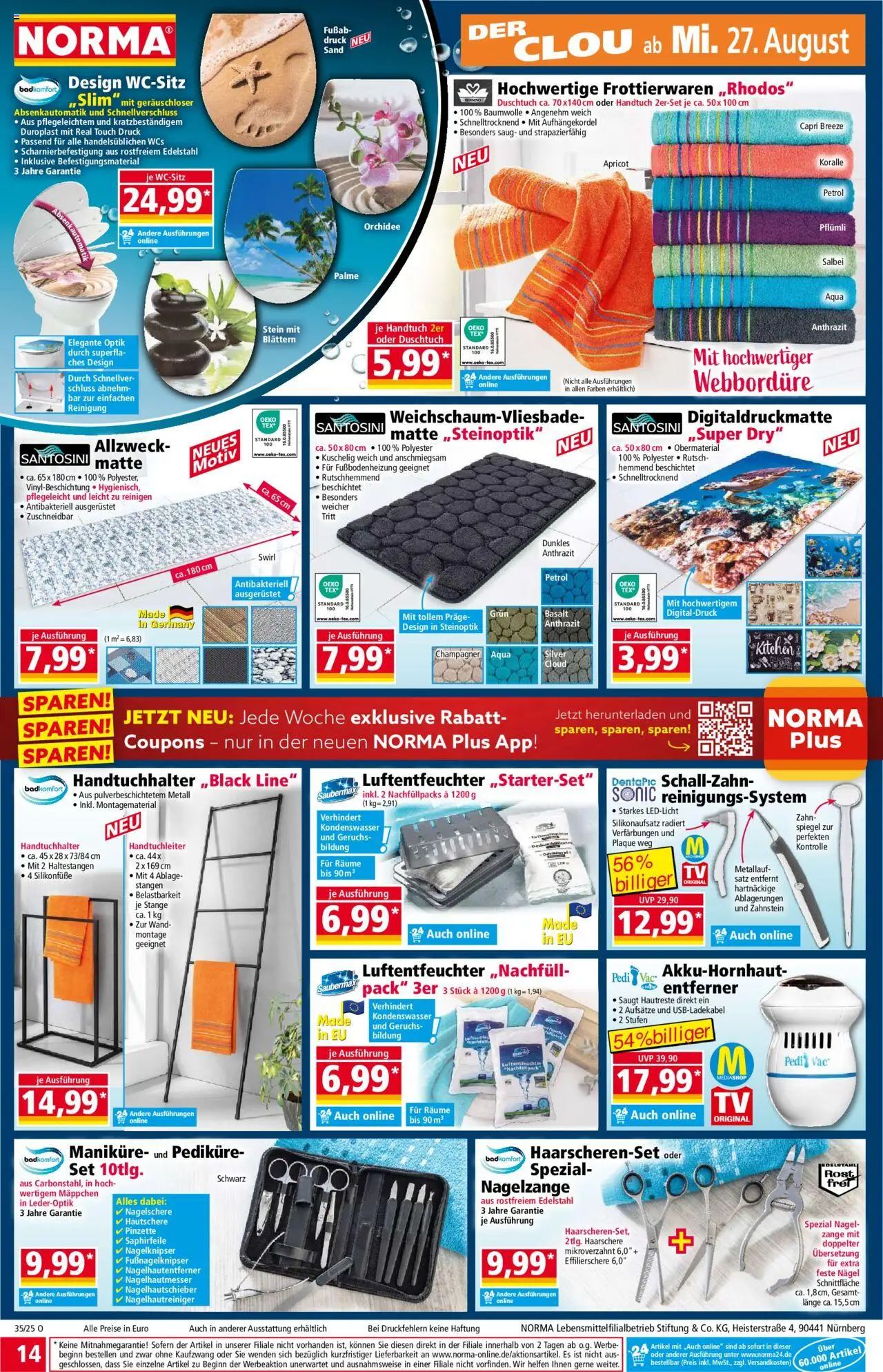 Norma Prospekt 	 - gültig ab dem 25.08.2025 | Seite: 14 | Produkte: Orchidee, Handtuchhalter, Nagelschere, Nagelhautentferner