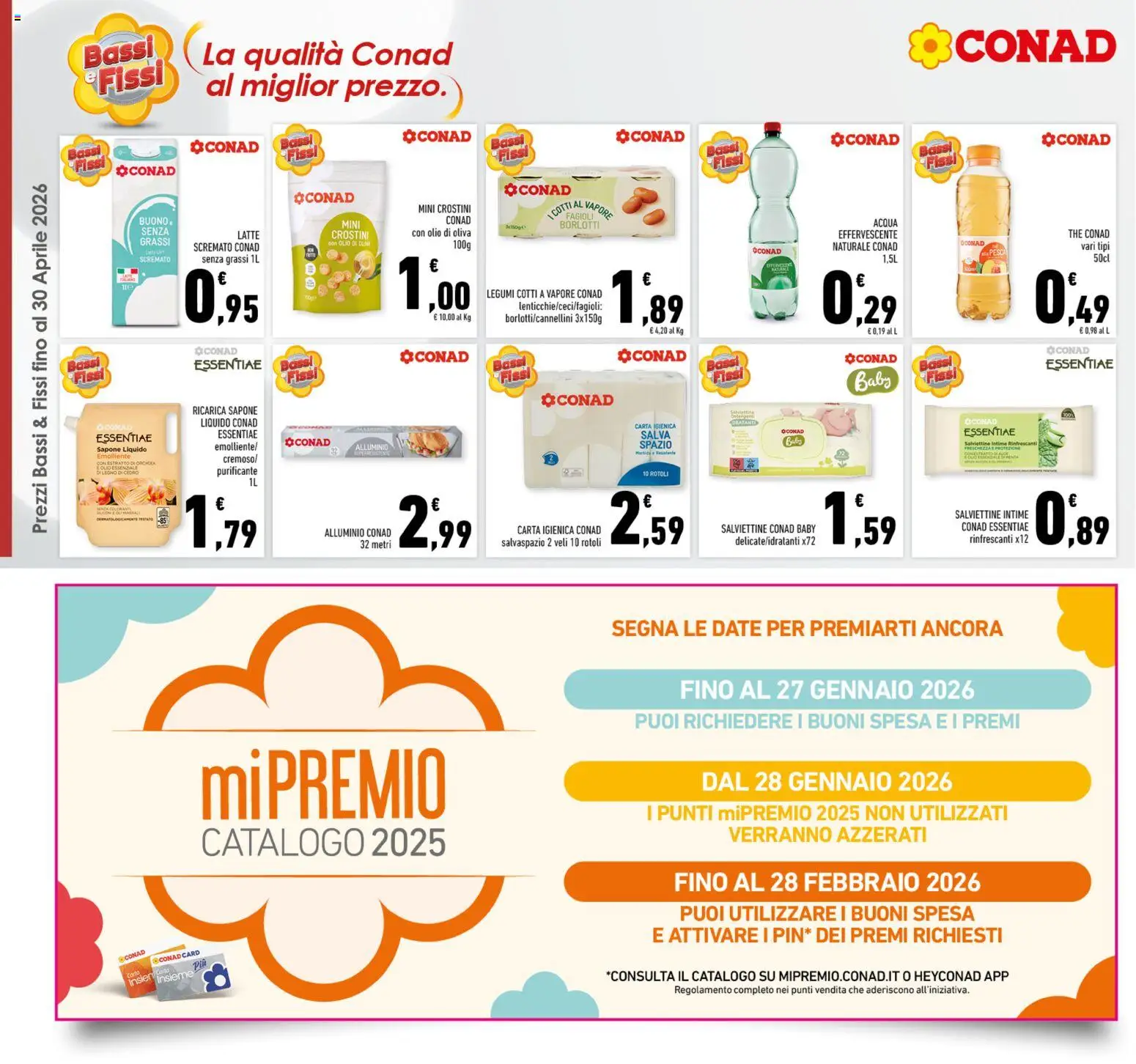 Volantino Conad del 02.01.2026 | Pagina: 18 | Prodotti: Carta igienica, Fagioli, Olio, Pesca