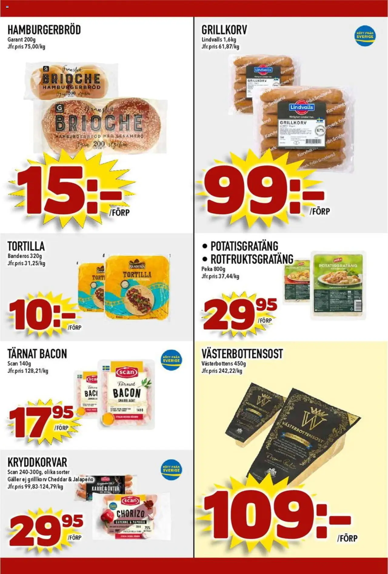 Nya Pulsen reklamblad aktuell från 04.08.2025 | Sida: 16 | Produkter: Tortilla, Hamburgerbröd, Potatisgratäng, Chorizo