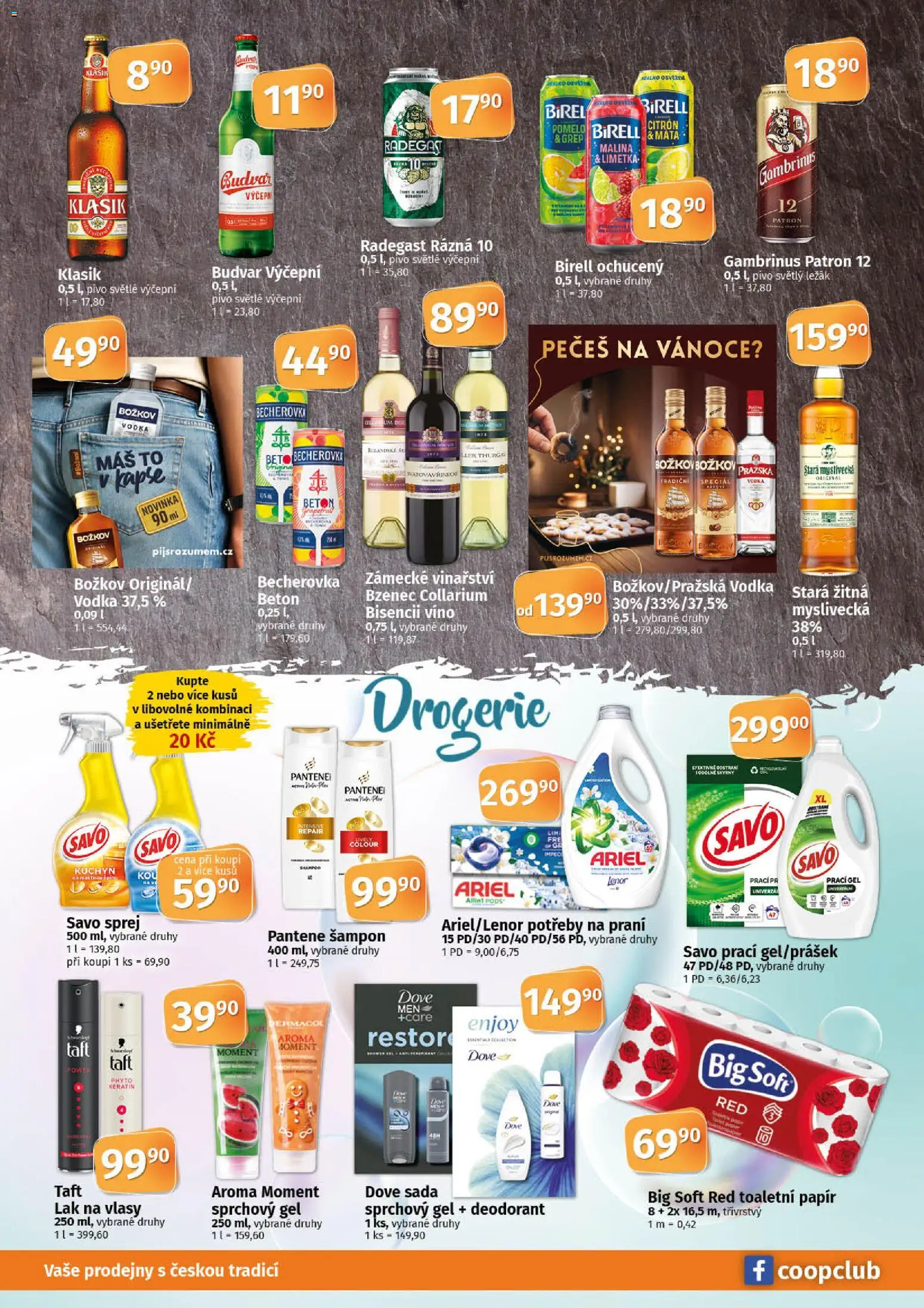 Coop leták - Tuty od 19.11.2025 | Strana: 8 | Produkty: Lenor, Víno, Vodka, Dove