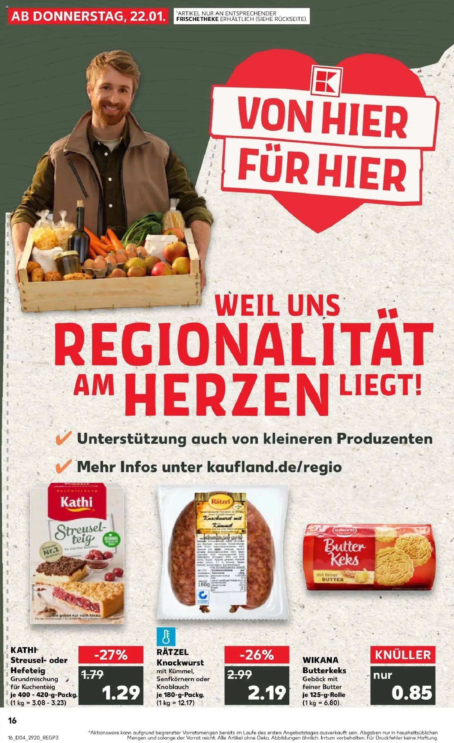Kaufland prospekt Lutherstadt Wittenberg	 – gültig ab 22.01.2026 | Seite: 1 | Produkte: Butter, Knoblauch