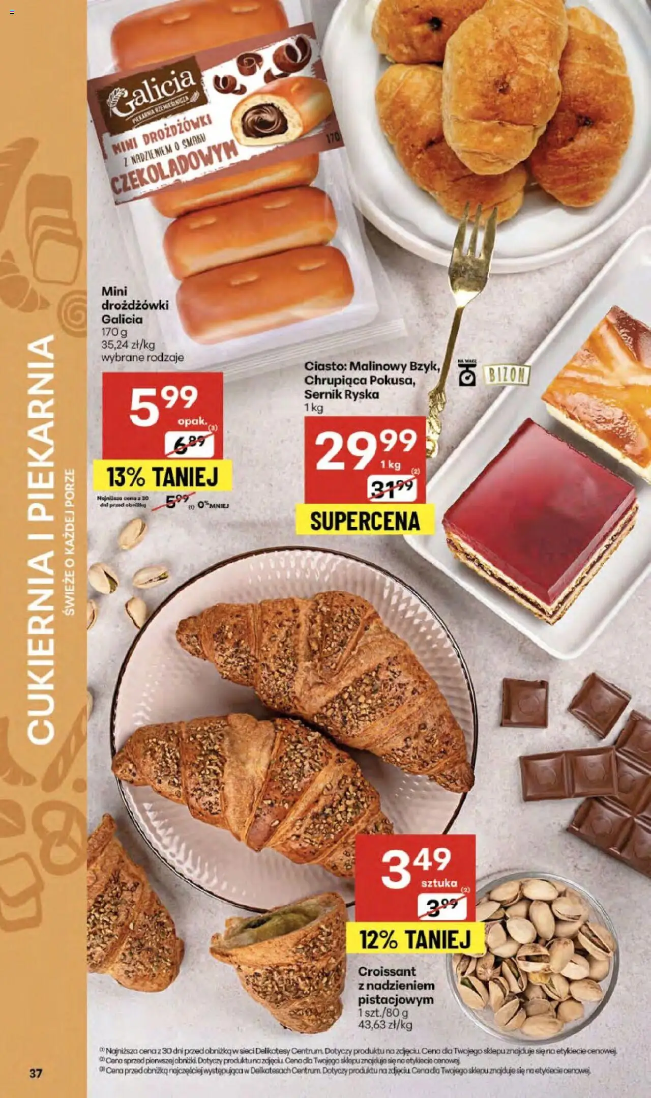 Delikatesy Centrum Gazetka od 09.10.2025 | Strona: 37 | Produkty: Ciasto, Piekarnia, Delikatesy, Drożdżówki