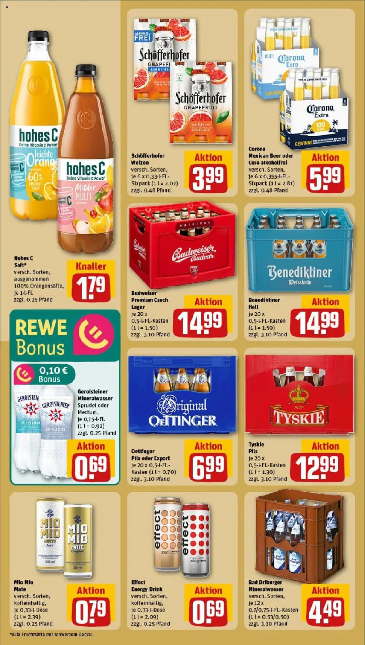 Rewe prospekt Oerlinghausen	 - gültig ab dem 06.07.2025 | Seite: 20 | Produkte: Bad, Benediktiner hell, Budweiser, Gerolsteiner