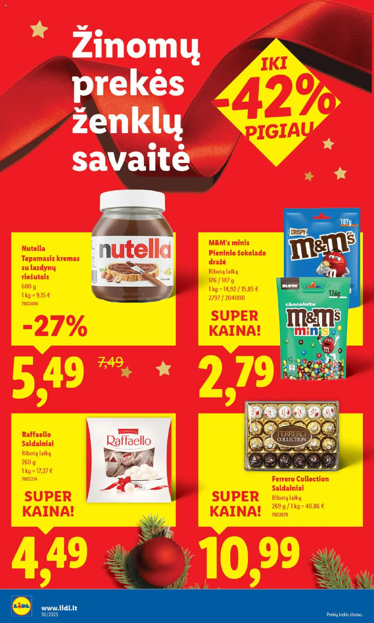 LIDL akcijos nuo 11.12.2025 | Puslapis: 38 | Prekių: Kremas, Saldainiai