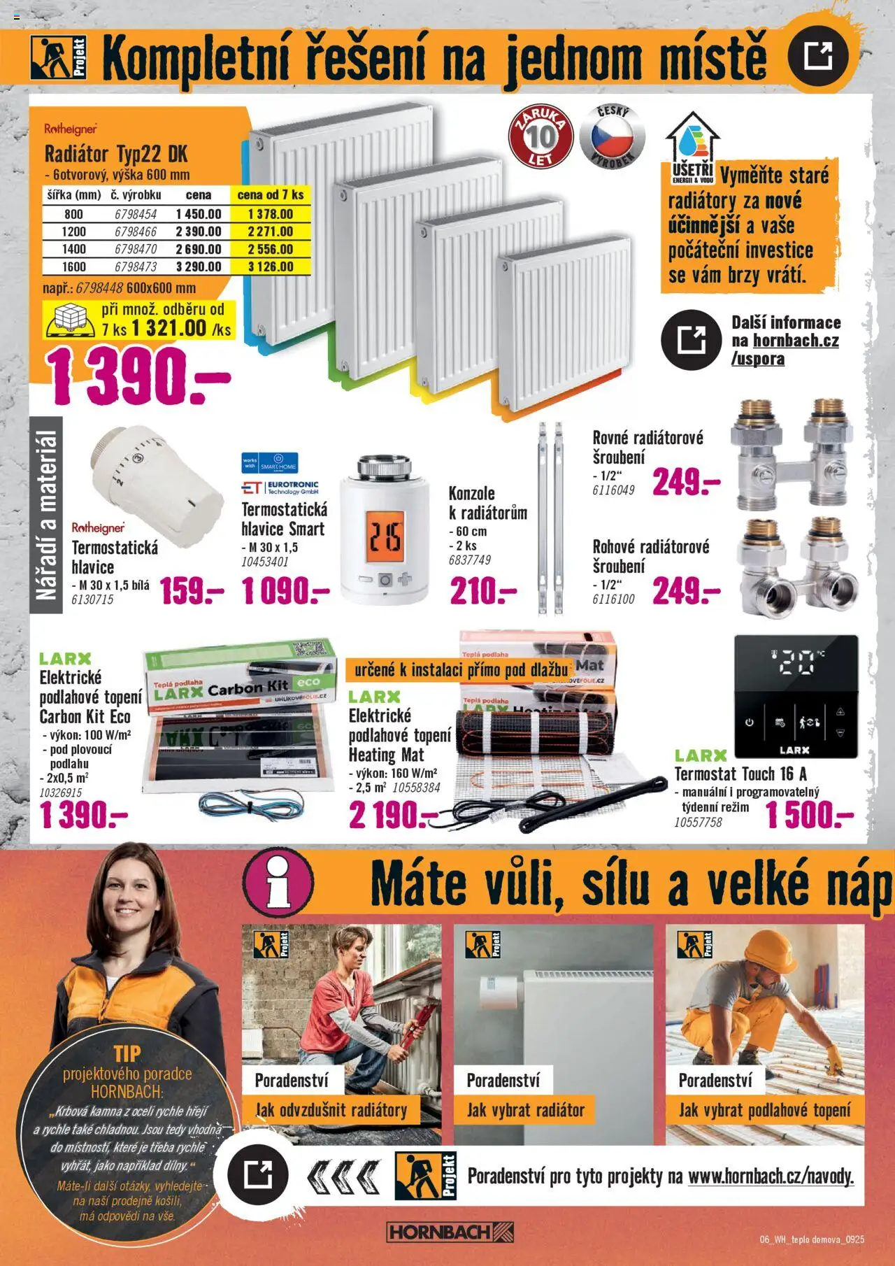 HORNBACH leták - Teplo domova od 17.09.2025 | Strana: 6 | Produkty: Nářadí, Radiátor