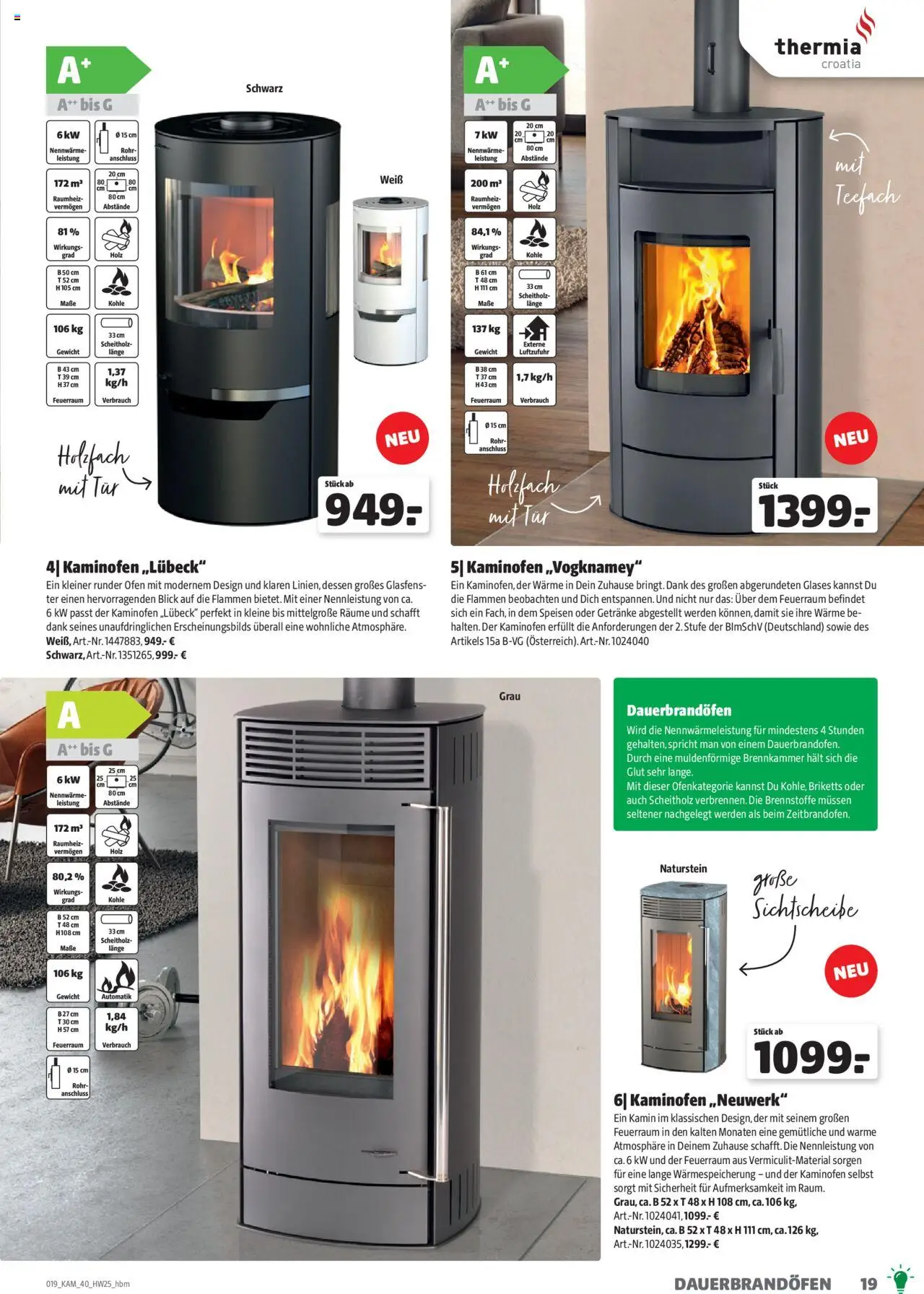 Hagebau Kaminöfen - gültig ab dem 07.07.2025 | Seite: 19 | Produkte: Gewicht, Kamin, Tür, Kaminofen