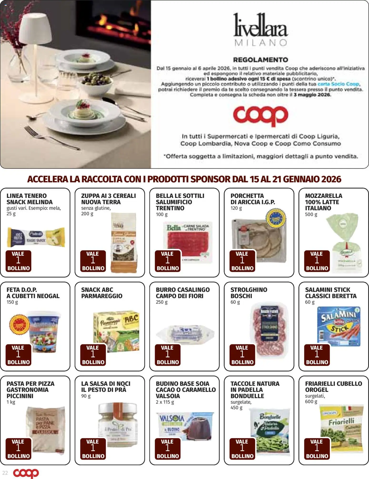 Volantino COOP del 08.01.2026 | Pagina: 22 | Prodotti: Porchetta, Tè, Cereali, Friarielli