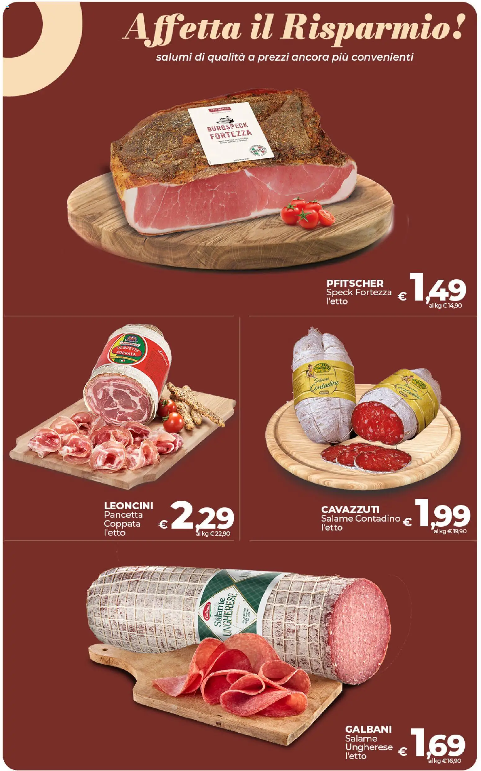 Volantino COOP del 17.01.2026 | Pagina: 11 | Prodotti: Speck, Salame, Pancetta