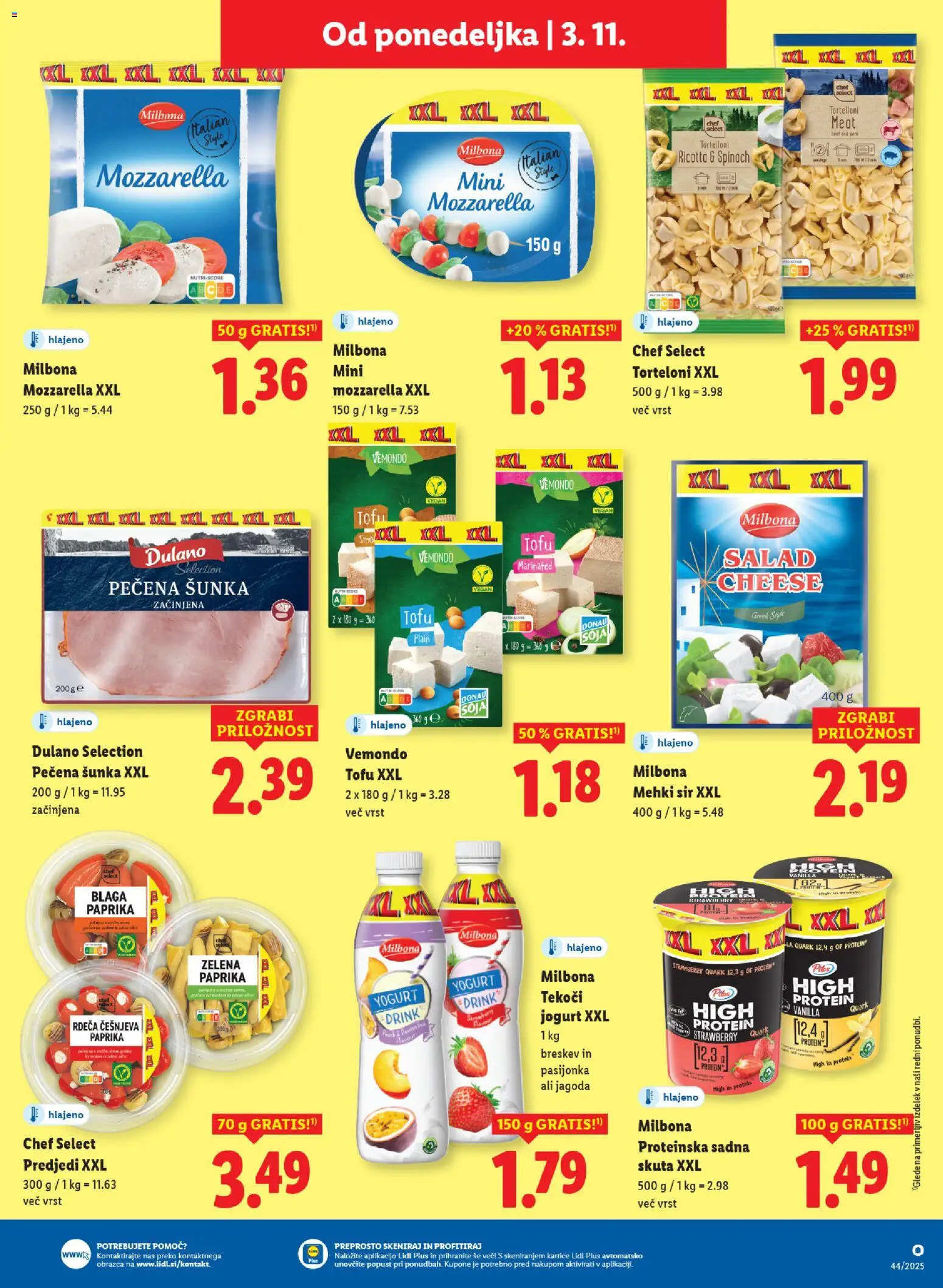 Novi Lidl katalog ponudbe – veljaven od 29.10.2025 | Stran: 43 | Izdelki: Sir, Sunka, Skuta, Zelena
