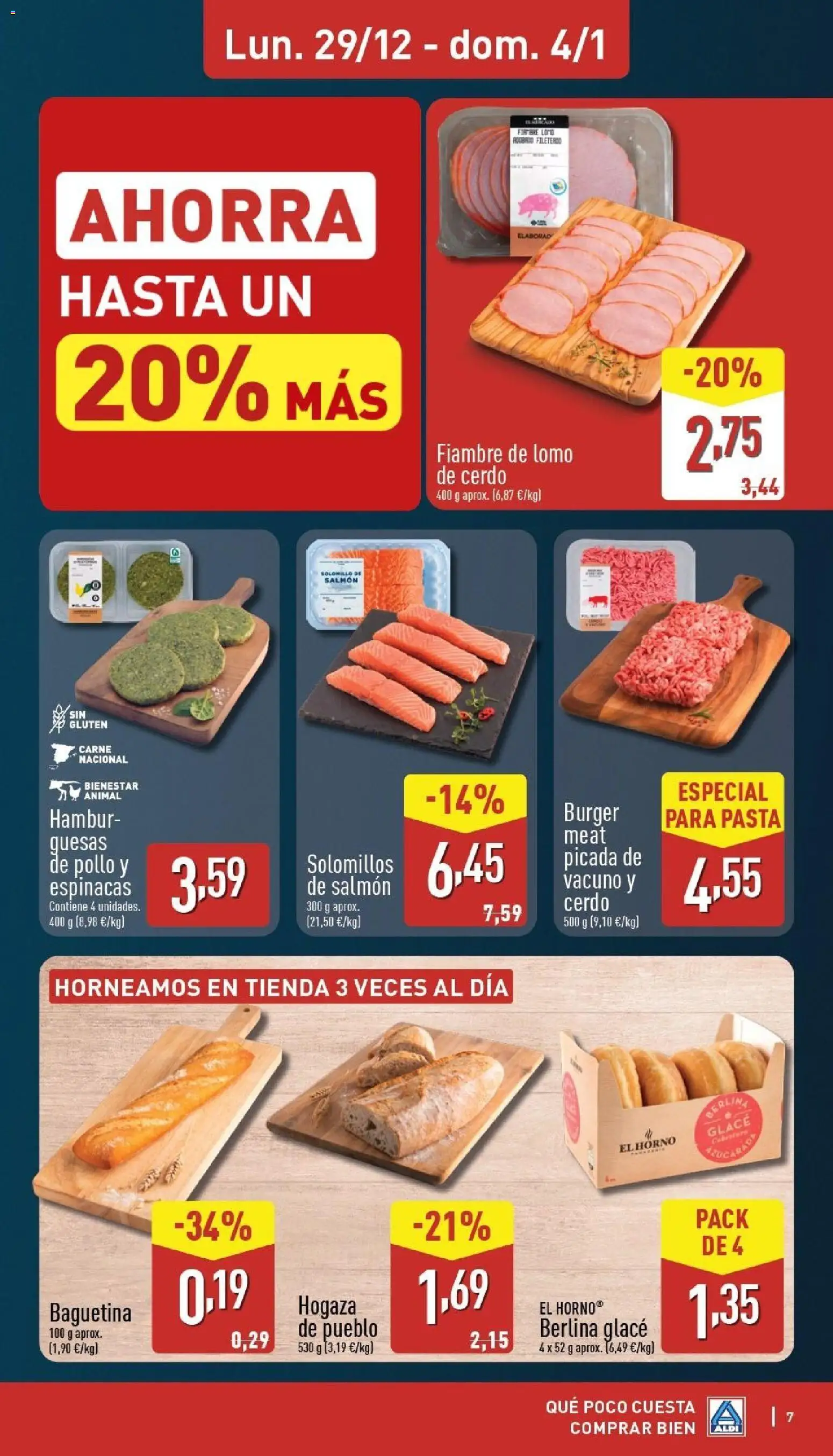 Aldi folleto Canarias │ válido desde el 29.12.2025 | Página: 7 | Productos: Cerdo, Πορσελάνη, Pasta, Horno