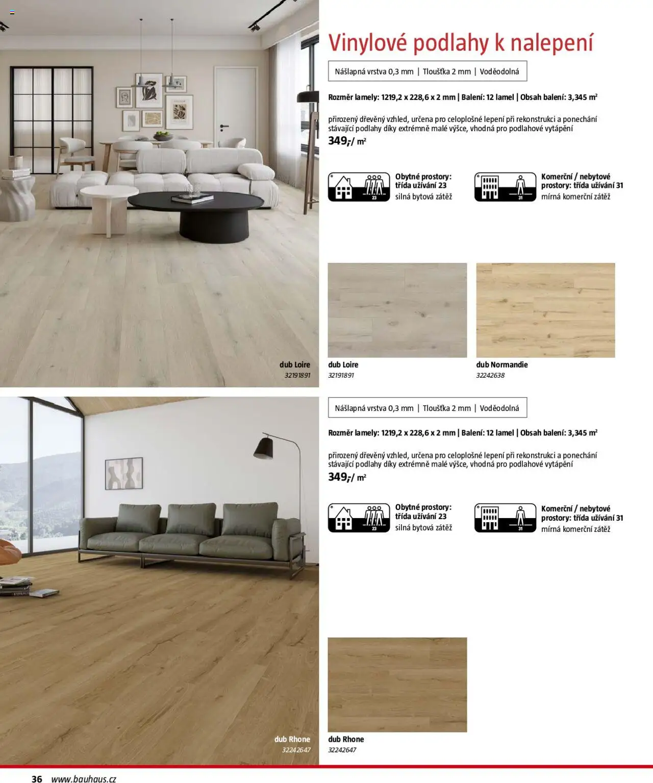 Bauhaus katalog Podlahové krytiny od 01.08.2025 | Strana: 36 | Produkty: Vinylové podlahy