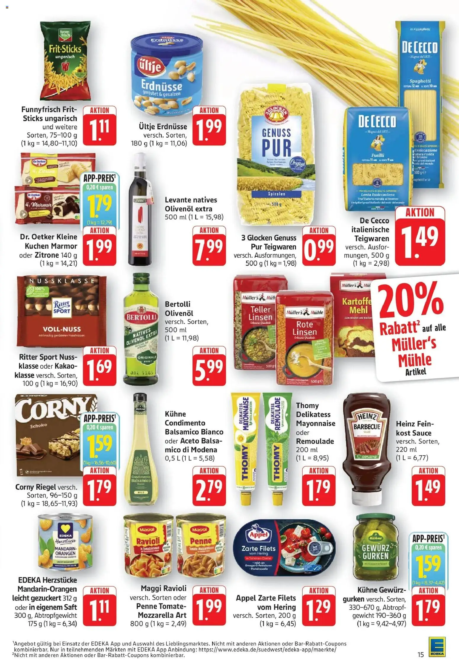 Edeka prospekt Pirmasens	 – gültig ab 12.04.2026 | Seite: 15 | Produkte: Maggi, Bertolli olivenol, Orangen, Chips
