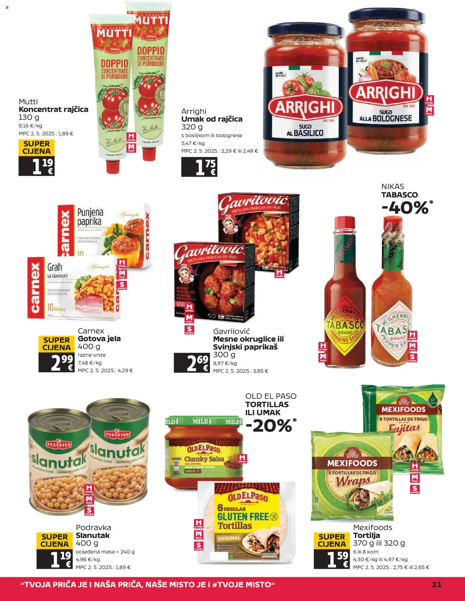 Tommy katalog | vrijedi od 05.02.2026 | Stranica: 21 | Proizvodi: Podravka, Paprika, Umak, Mesne okruglice