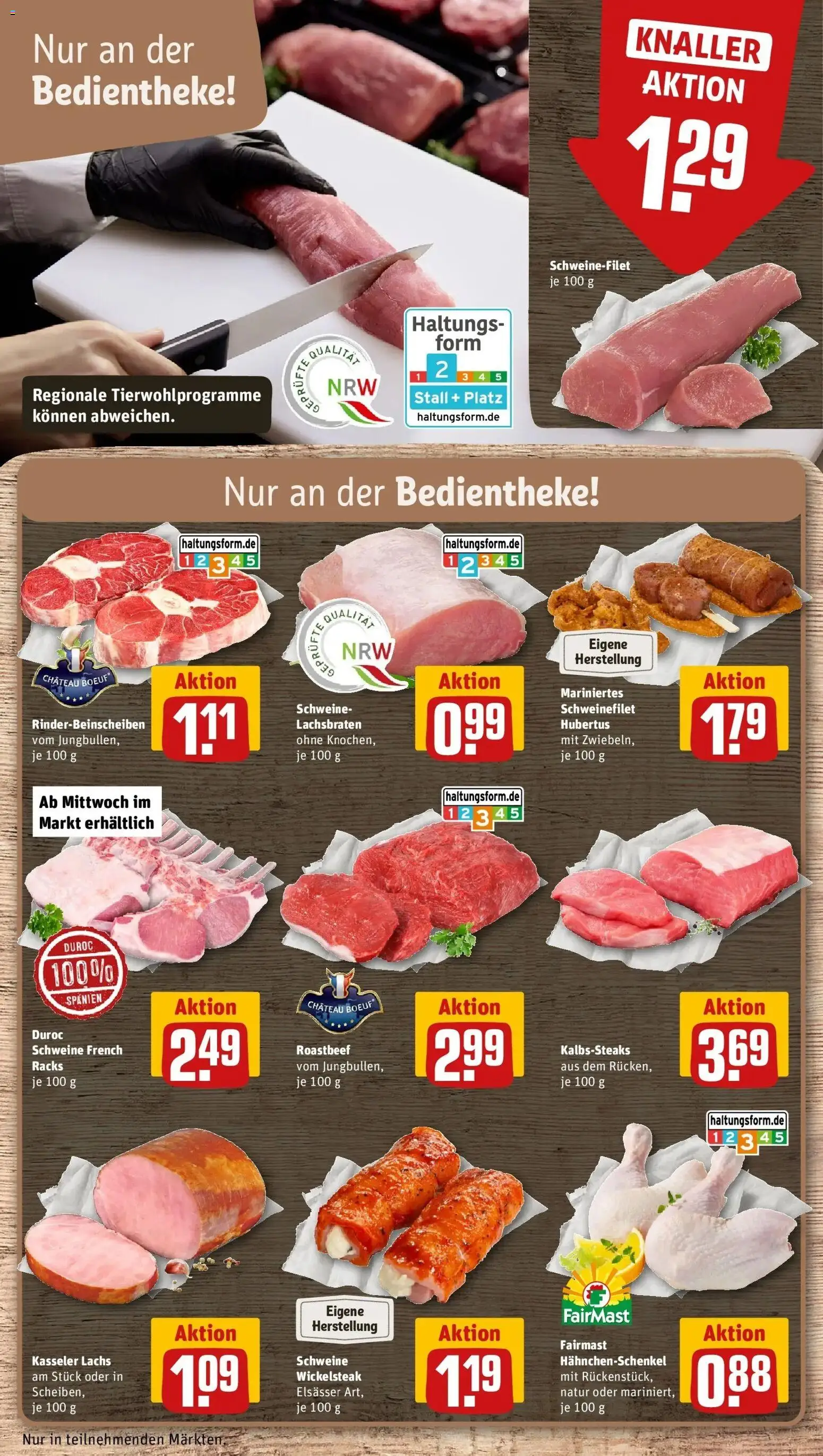 Rewe Prospekt Kirn	 – gültig ab 09.03.2026 | Seite: 10 | Produkte: Hahnchenschenkel, Roastbeef, Schweinefilet, Steak
