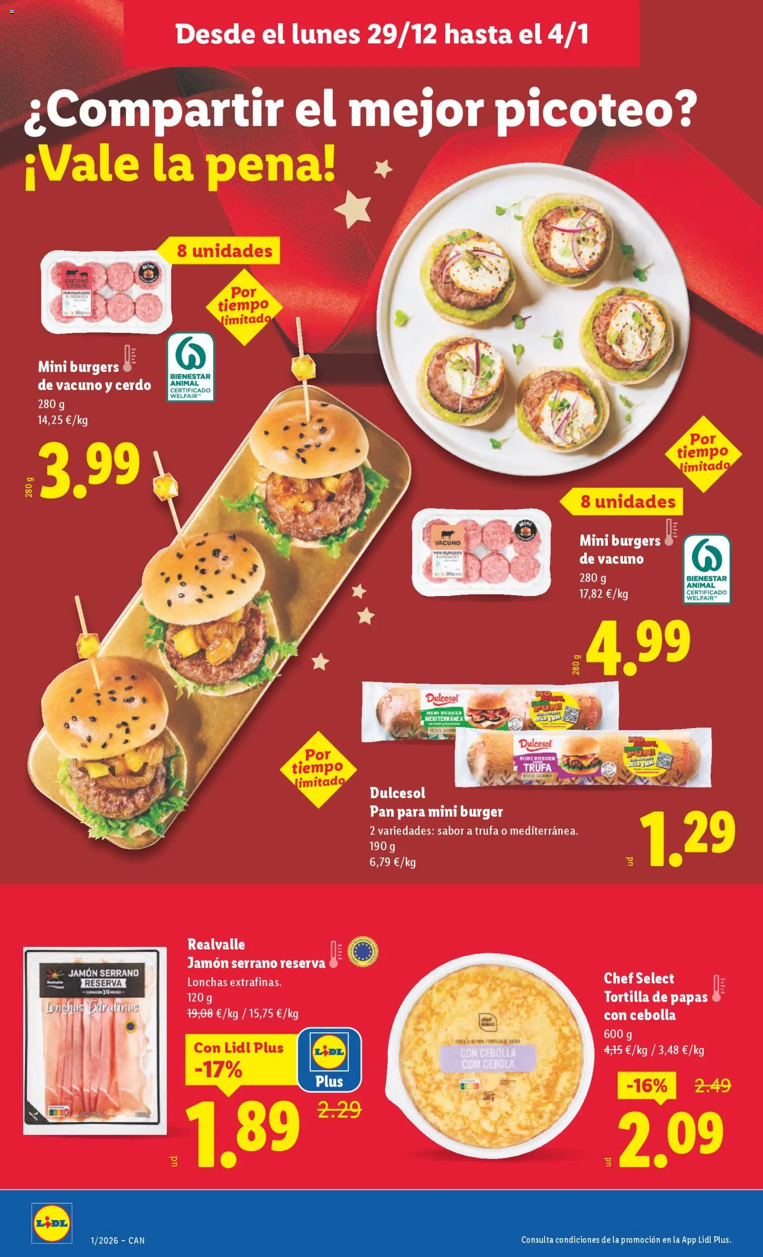 Lidl - Canarias │ válido desde el 29.12.2025 | Página: 10 | Productos: Jamón serrano, Jamón, Cerdo, Παγωμένο τσάι