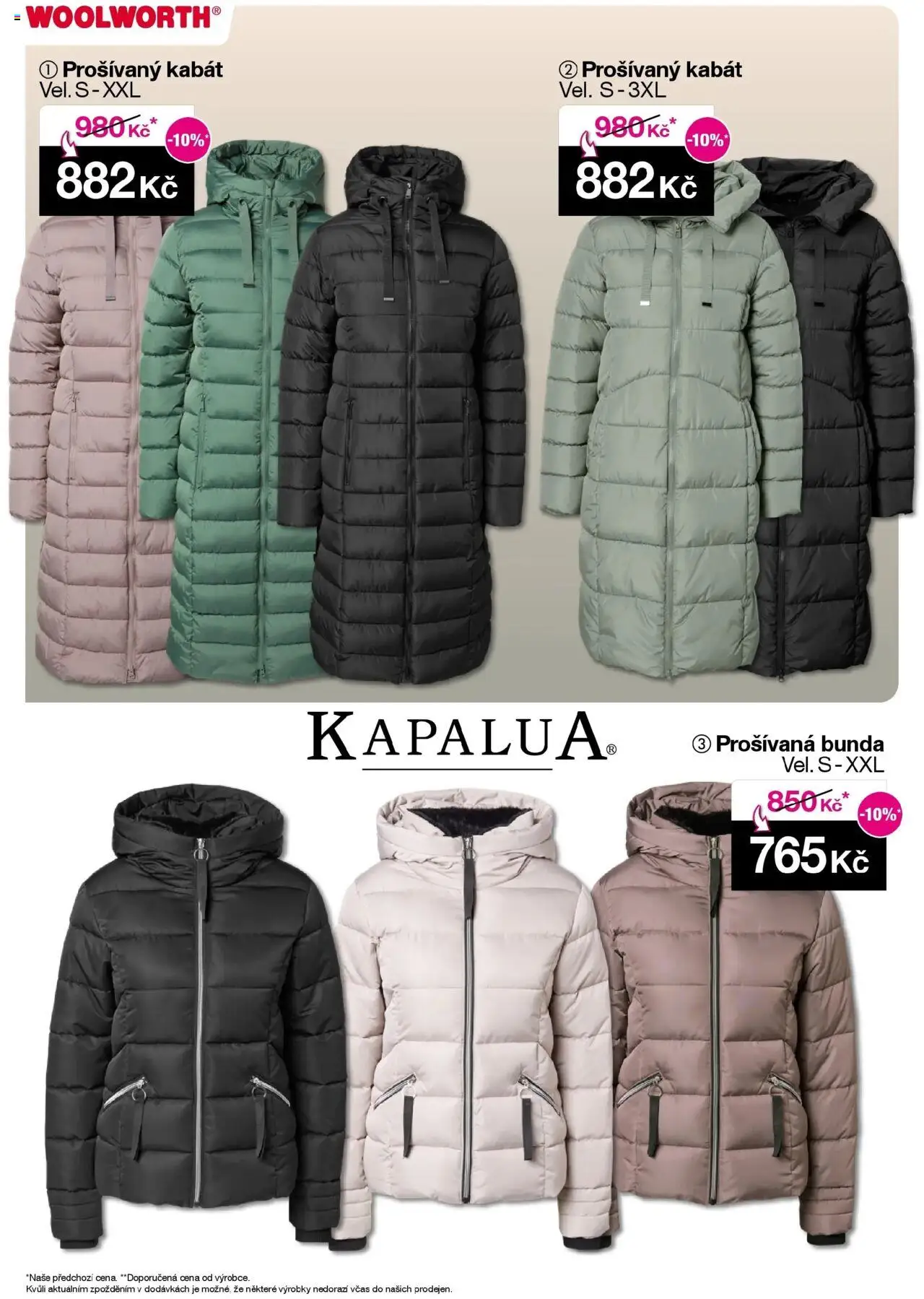 Woolworth leták - Třebíč, Třinec, Žatec, Otvice, Jihlava, Znojmo, Příbram od 10.10.2025 - akční nabídka | Strana: 16 | Produkty: Bunda, Kabát