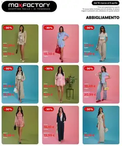 Anteprima del volantino Max Factory volantino valido a partire dal 16.03.2026 | Pagina: 8 | Prodotti: Camicia, Giacca, Gonna, Vestito