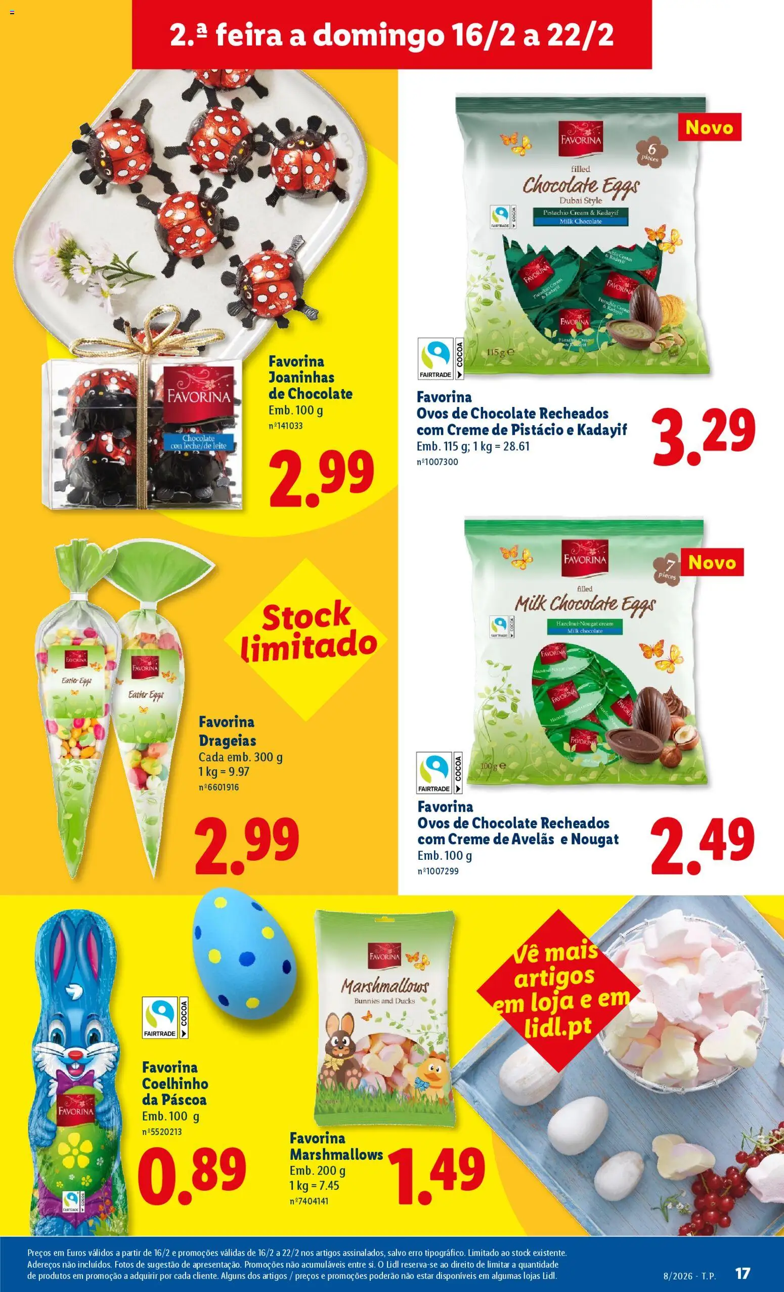 Lidl folheto │ válido de 16.02.2026 | Página: 17 | Produtos: Avelãs, Leite, Chocolate, Creme