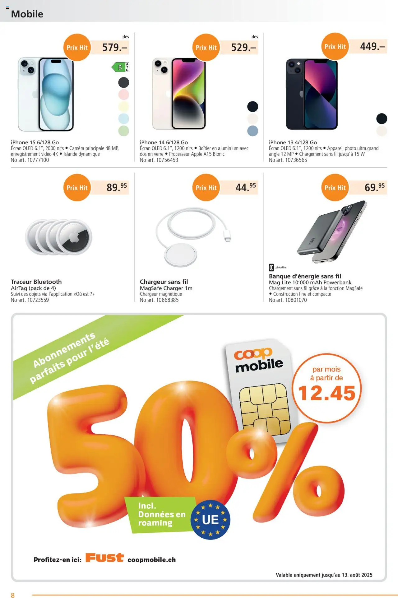 Fust Aktionen FR ab 28.07.2025 | Seite: 8 | Produkte: Video, Apple, Iphone, Powerbank