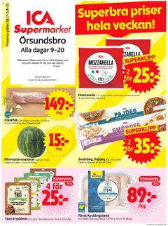 ICA Supermarket - Enköping - Förhandsvisning av reklamblad från butik ICA Supermarket aktuell från 28.07.2025