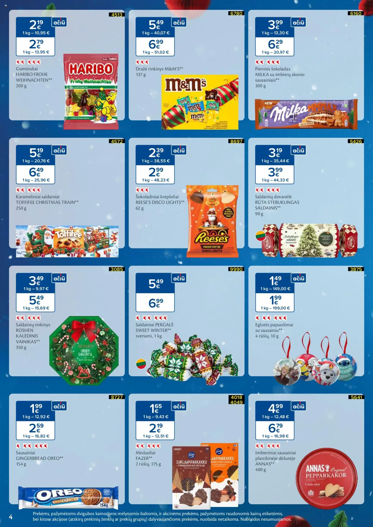 MAXIMA akcijos nuo 25.11.2025 | Puslapis: 4 | Prekių: Sausainiai, Šokoladas, Guminukai, Saldainiai