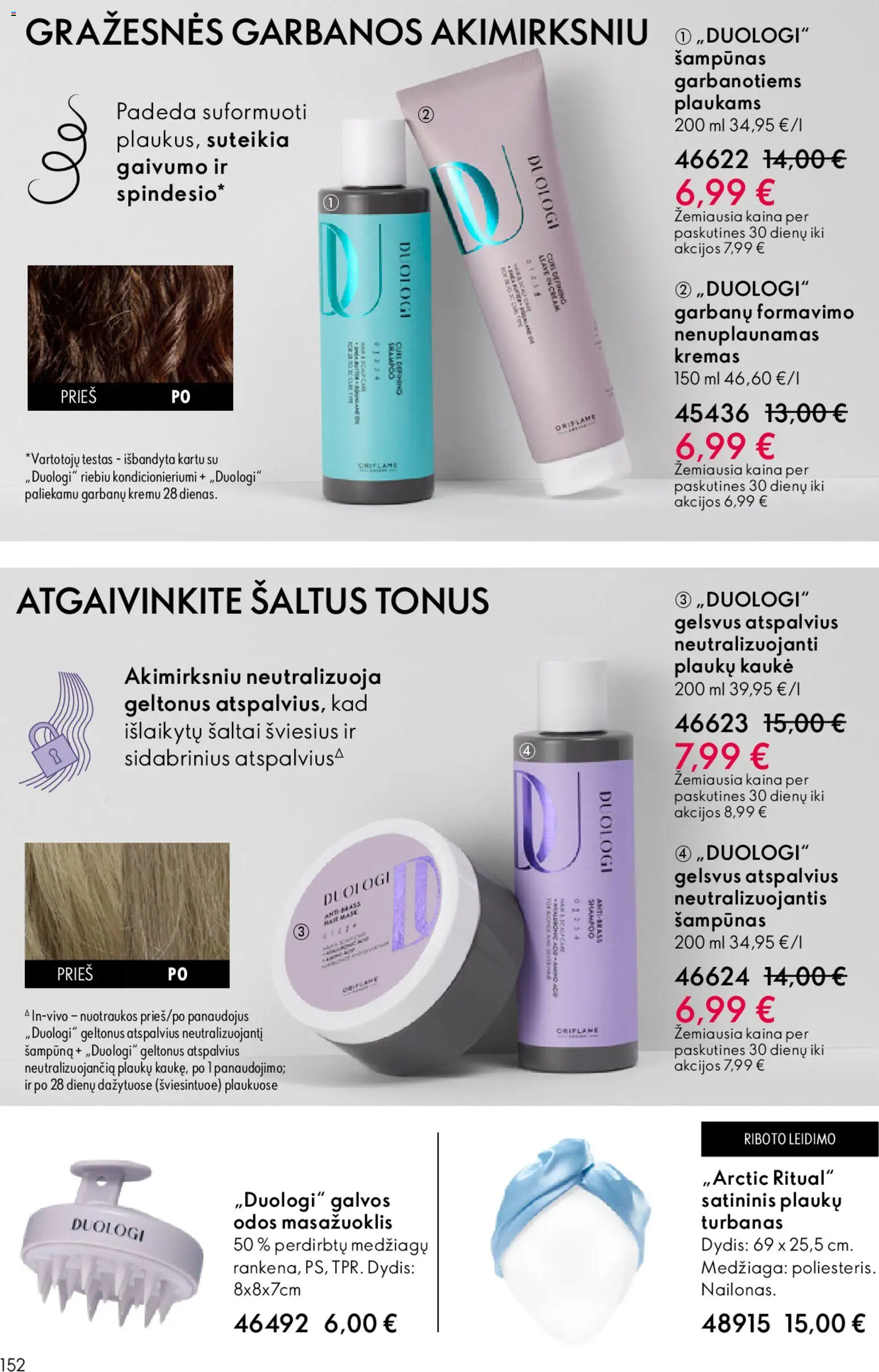 Oriflame akcijos nuo 11.03.2026 | Puslapis: 152 | Prekių: Šampūnas, Kremas, Kaukė