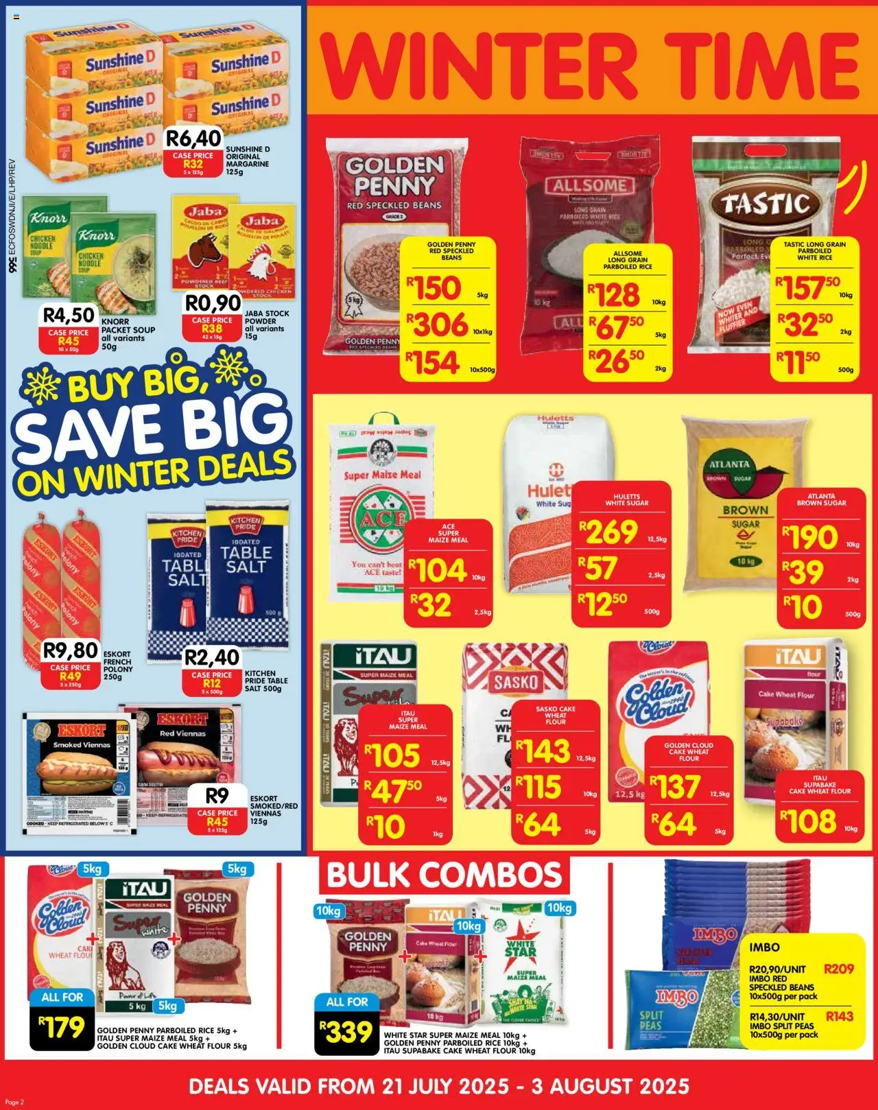 Shoprite Eastern Cape -  Cash & Carry Month End Deals Idutywa, King William's Town & Thembani │ valid from 21.07.2025 | Page: 2 | Products: Cake, Flour, Case, Powder