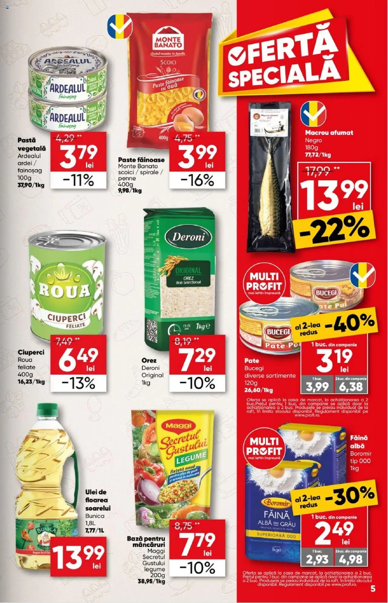 Catalog Profi City nou – valabil de la 06.08.2025 | Pagină: 5 | Produse: Ciuperci, Ouă, Paste, Legume
