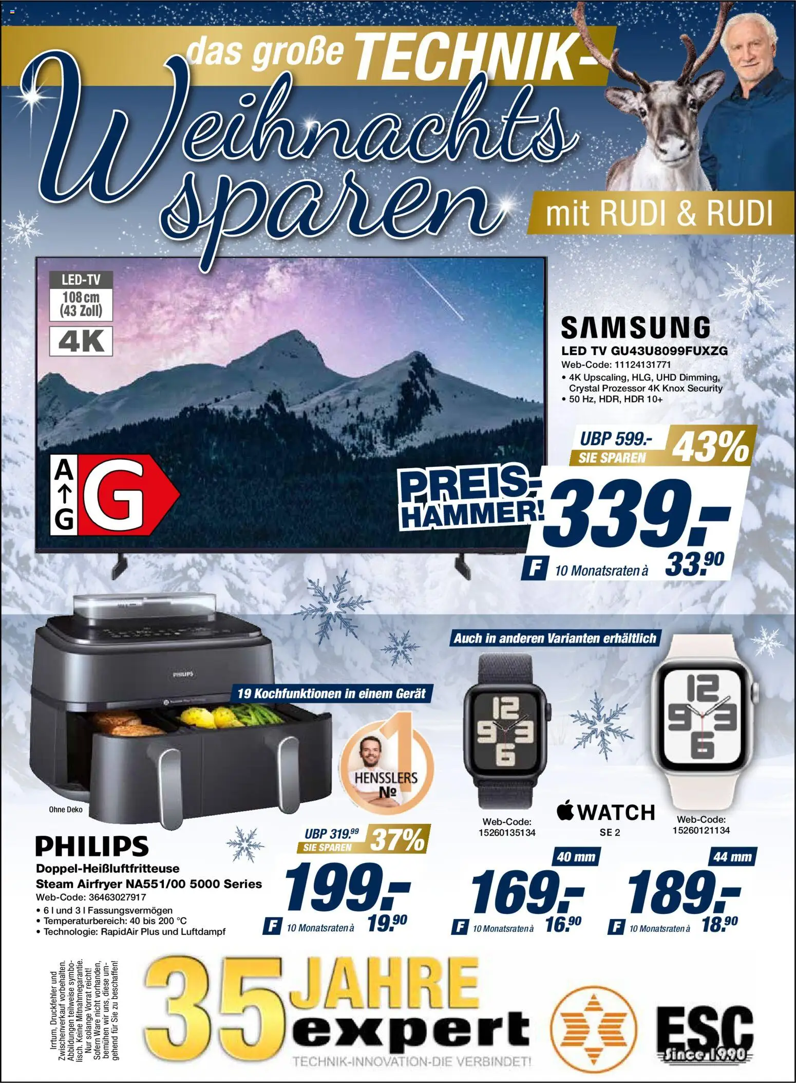 Expert Weihnachts sparen – gültig ab 13.12.2025 | Seite: 1 | Produkte: Philips, Samsung, TV
